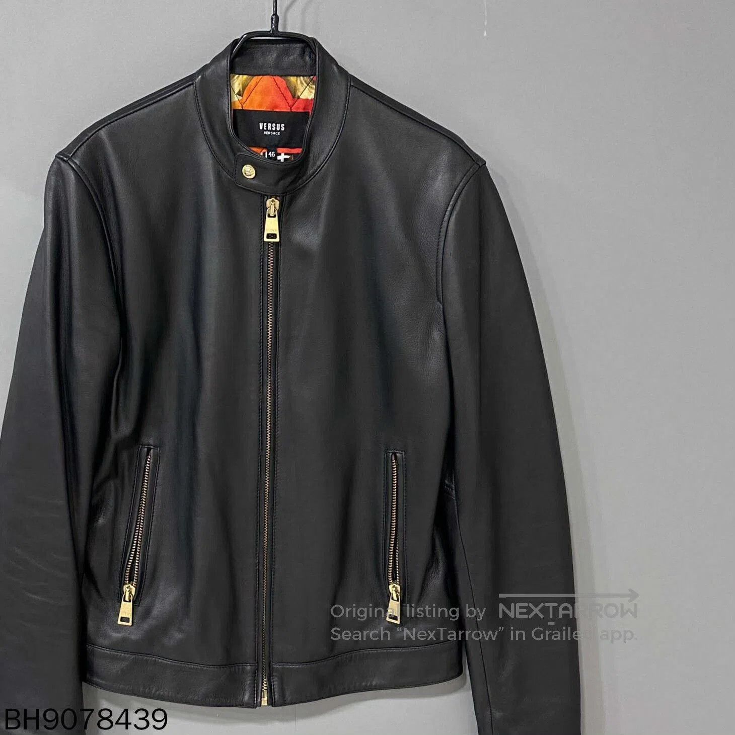Versace black floral leather jacket by versace. Size US L / EU 52-54 / 3 - 5 Thumbnail