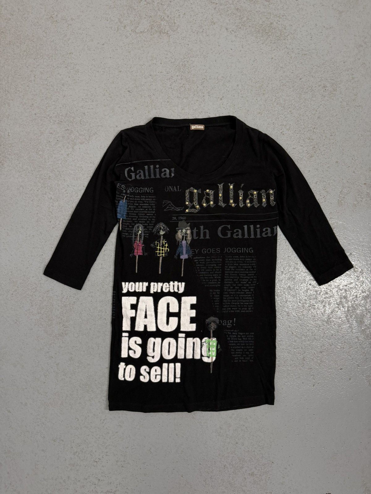 John Galliano Vintage 00s John Galliano Your Pretty Face is Going To Sell Size S / US 4 / IT 40 - 1 Thumbnail