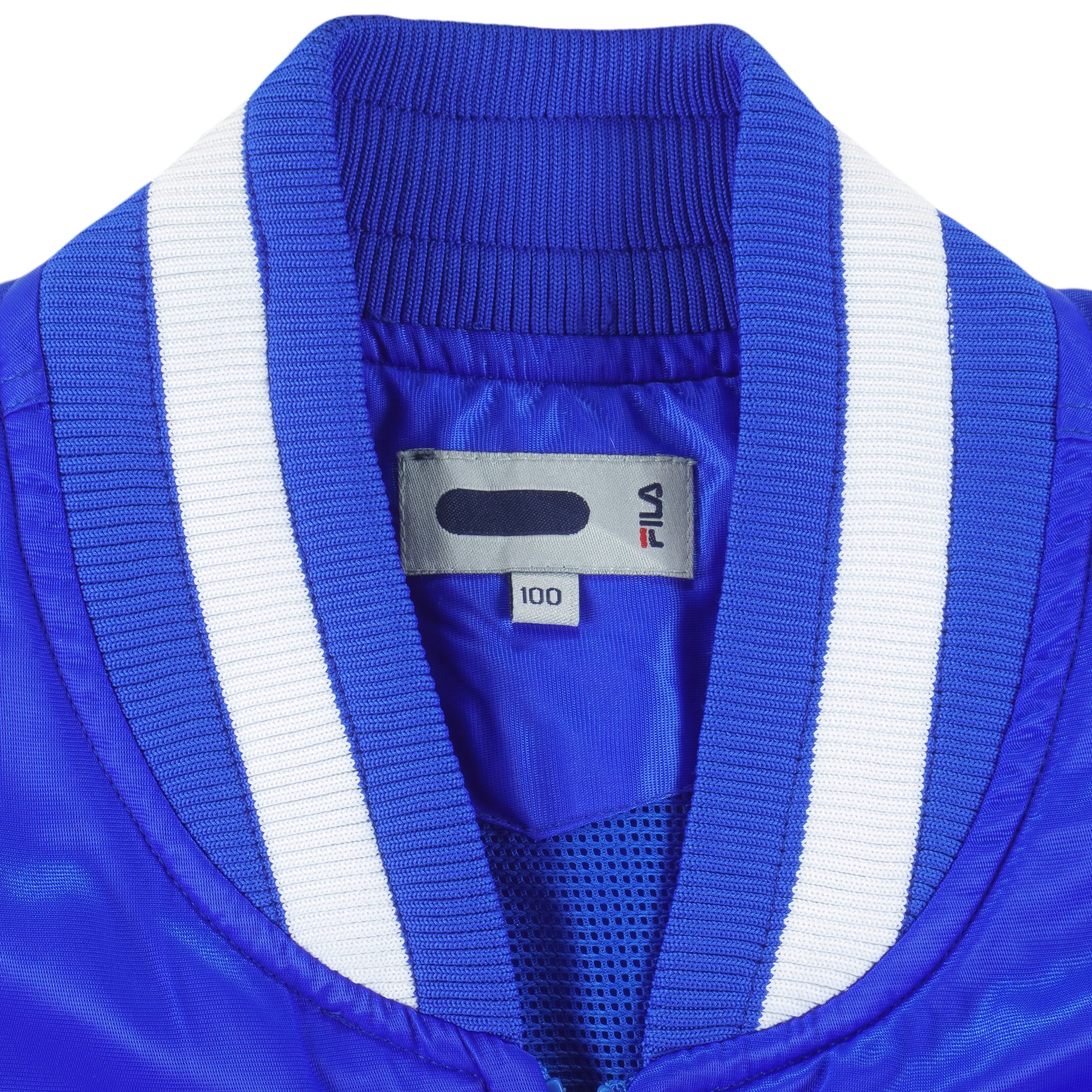 Fila Vintage - Blue Zip-Up Satin Jacket 1990s Large Size US L / EU 52-54 / 3 - 4 Thumbnail