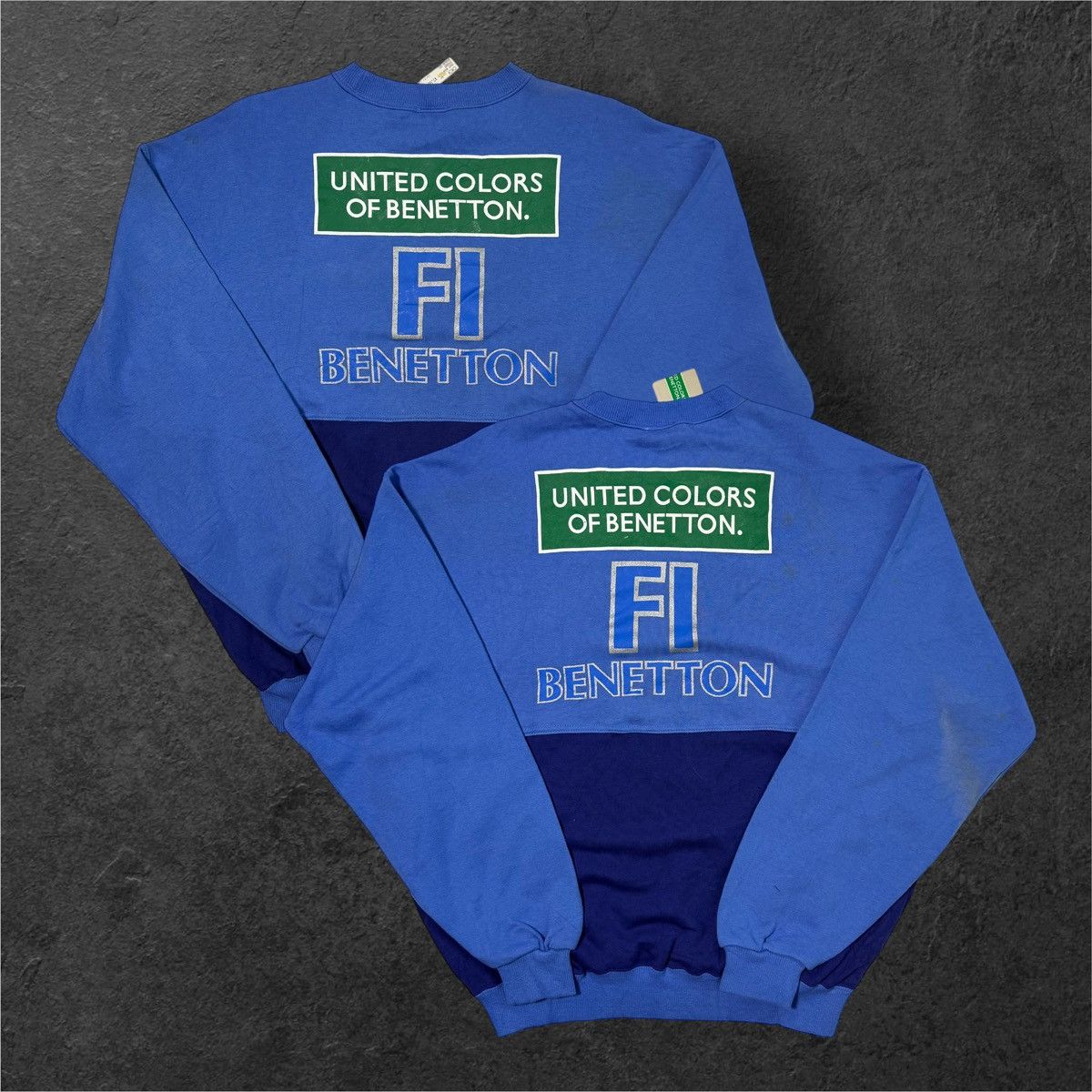 United Colors Of Benetton Combo Bulk Sunfaded Benetton F1 Sweatshirt Size US XL / EU 56 / 4 - 2 Thumbnail