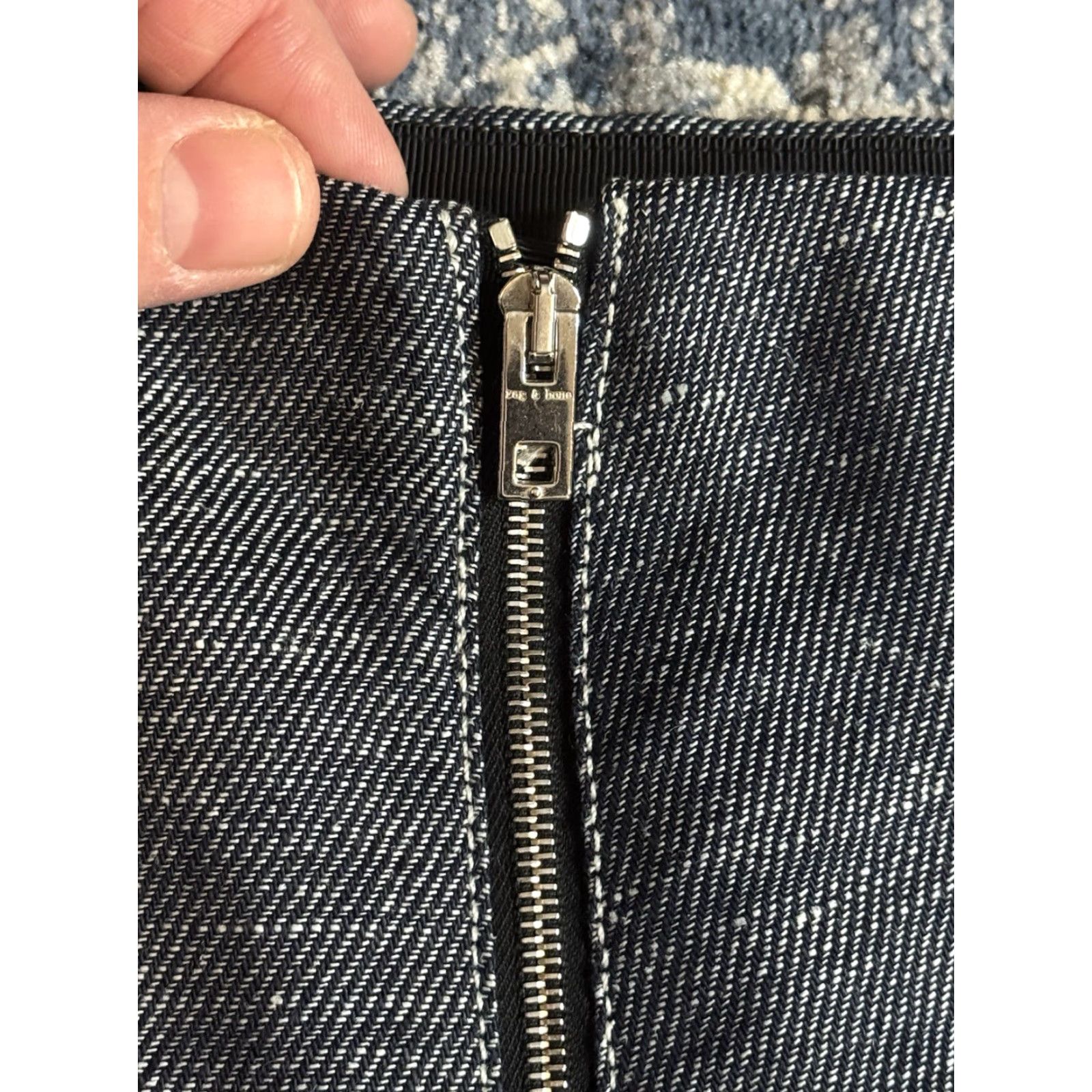 Rag & Bone rag & bone Indigo Denim Elsa Skirt Women’s Size 2 NWT Cotton & Hemp Knee Length Trumpet Modern All Seasons Elastic/Stretch Women Size 26" / US 2 / IT 38 - 7 Thumbnail