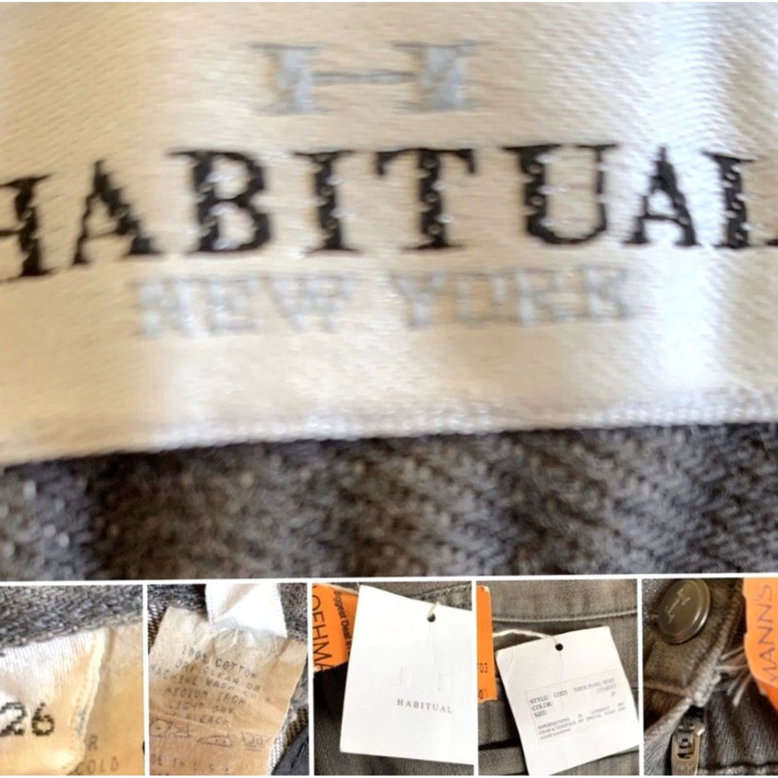 Vintage VINTAGE Habitual Thick Panel Skirt Cement Gray Denim 26 Women Adult Regular Cotton 100% USA Cement Size 26" / US 2 / IT 38 - 4 Thumbnail