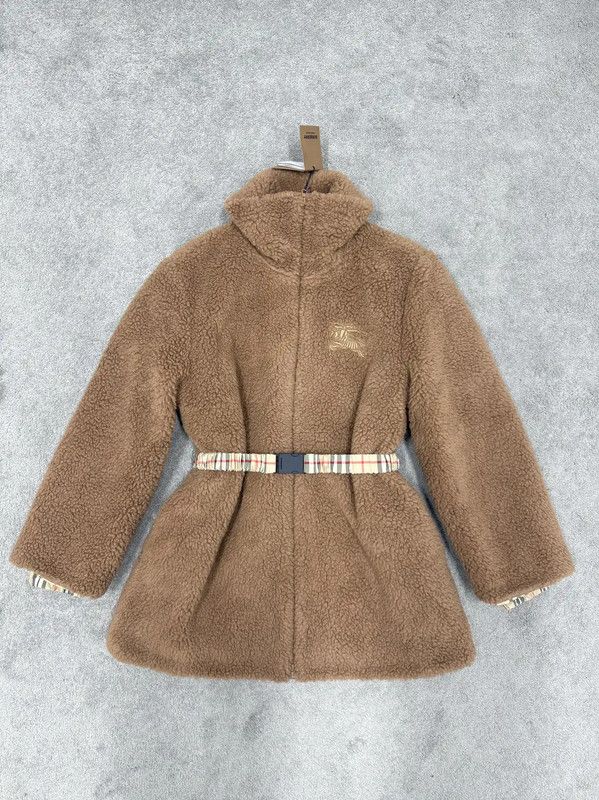 Burberry Winter Khaki Wool Logo Coat