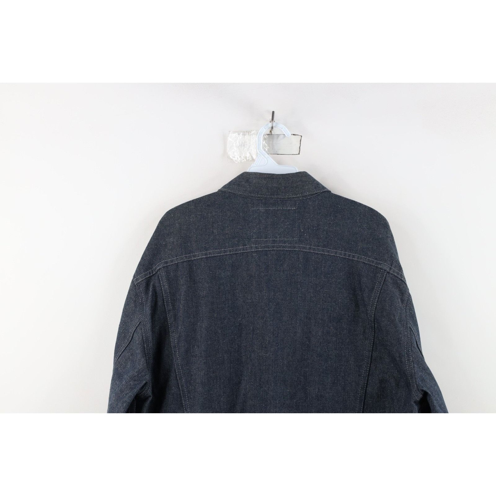 Guess Vintage 90s Guess Faded Spell Out Denim Jean Trucker Jacket Size US L / EU 52-54 / 3 - 14 Thumbnail