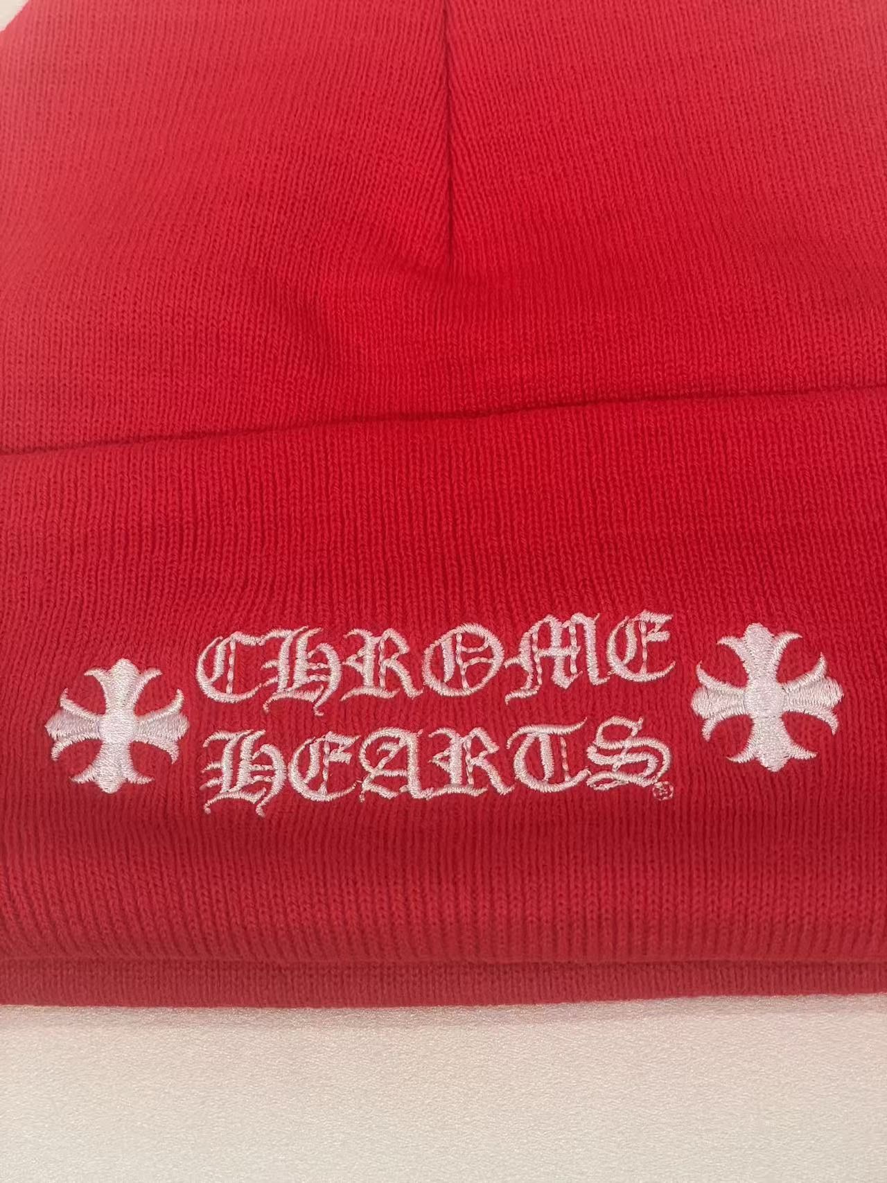 Chrome Hearts Chrome Hearts Embroidered Red Beanie Size ONE SIZE - 4 Thumbnail