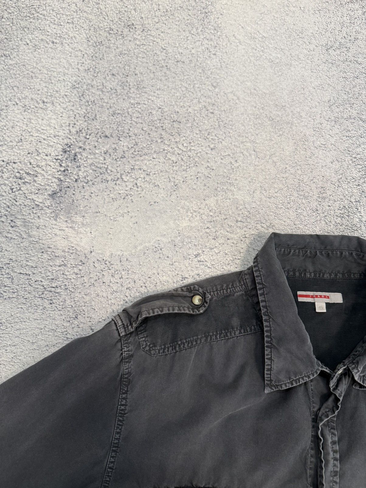 Prada Vintage Prada Military Shirt Utility Cotton Men 45 L Rare Size US L / EU 52-54 / 3 - 17 Thumbnail