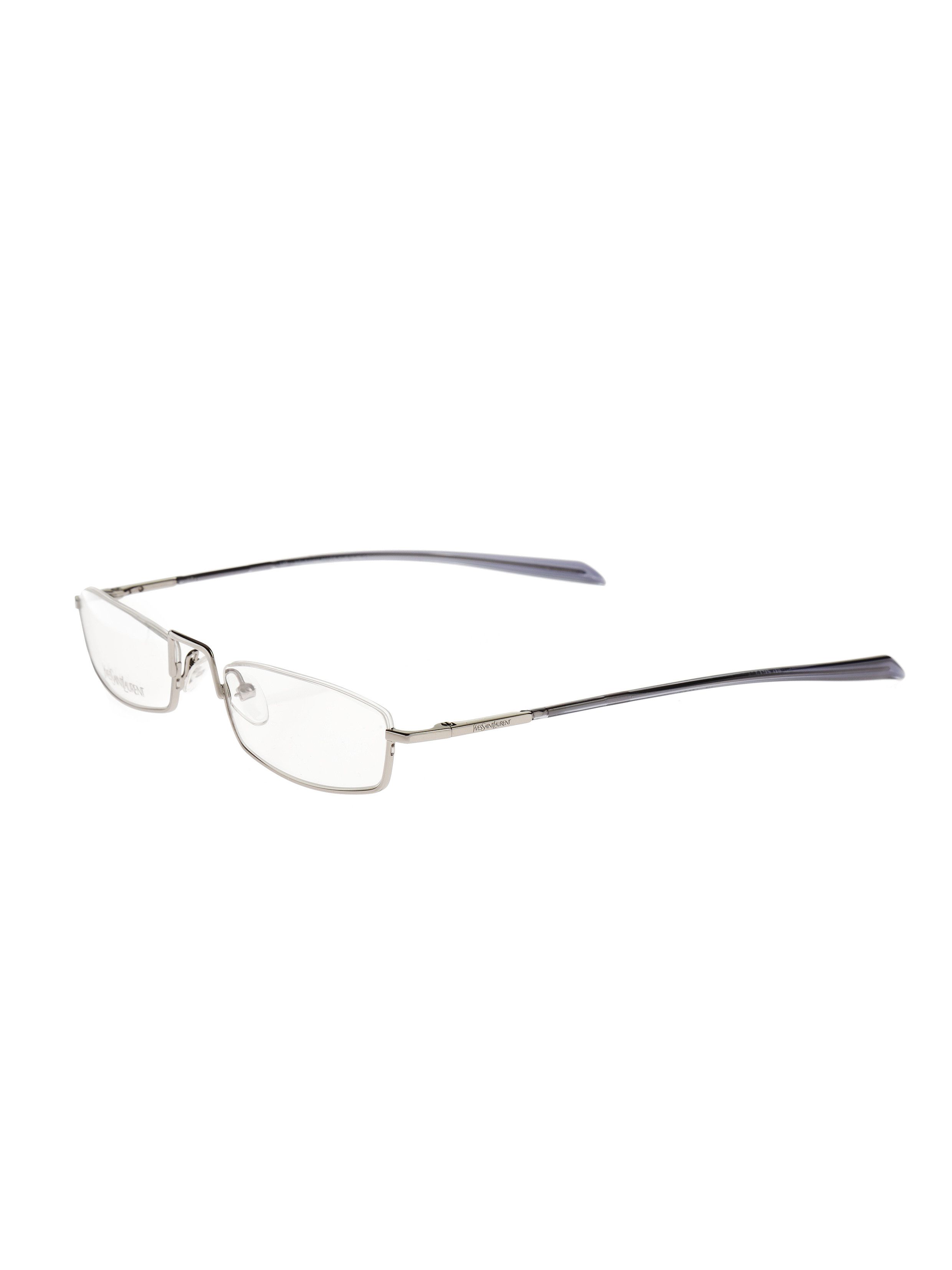 Yves Saint Laurent Yves Saint Laurent '90s Silver Flat Glasses Size ONE SIZE - 3 Thumbnail