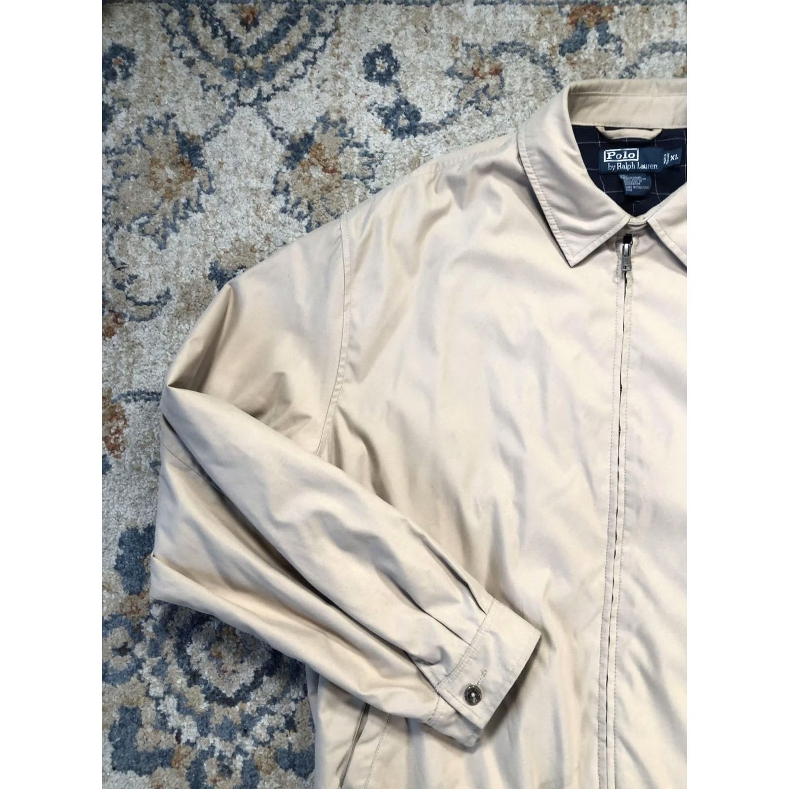 Polo Ralph Lauren Polo Ralph Lauren Jacket XL Beige Microfiber Windbreaker Lined Full Zip Mens Size US XL / EU 56 / 4 - 3 Thumbnail