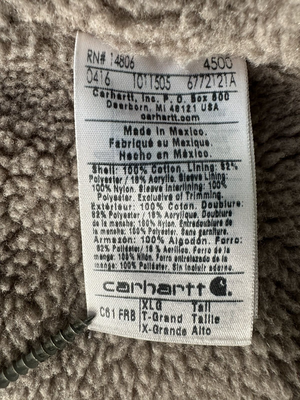 Carhartt Vintage Carhartt C61 Brown Ridge Coat Sherpa Lined Size US XL / EU 56 / 4 - 6 Thumbnail