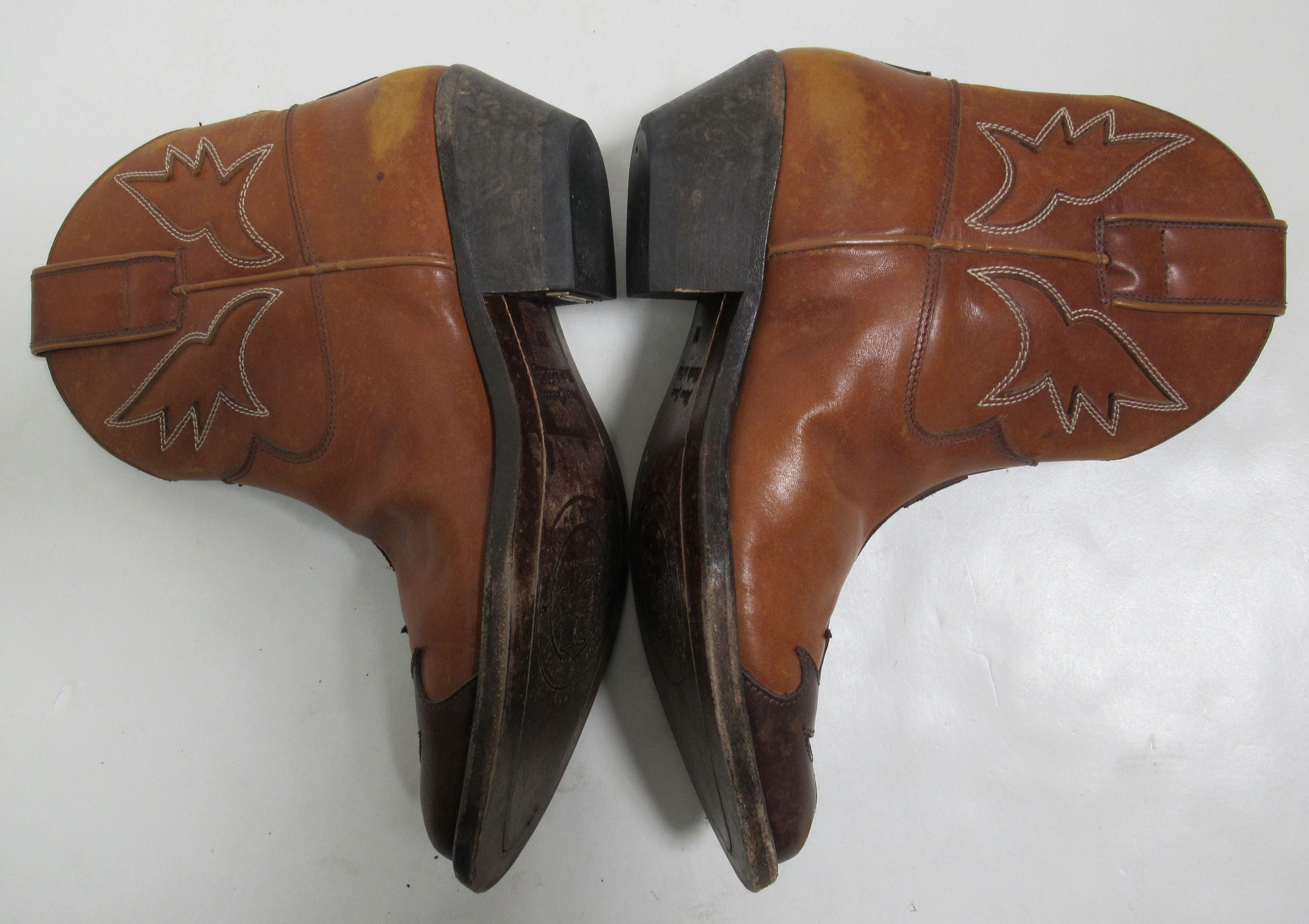 Golden Goose Leather Cowboy Ankle Boots Brown 8 US