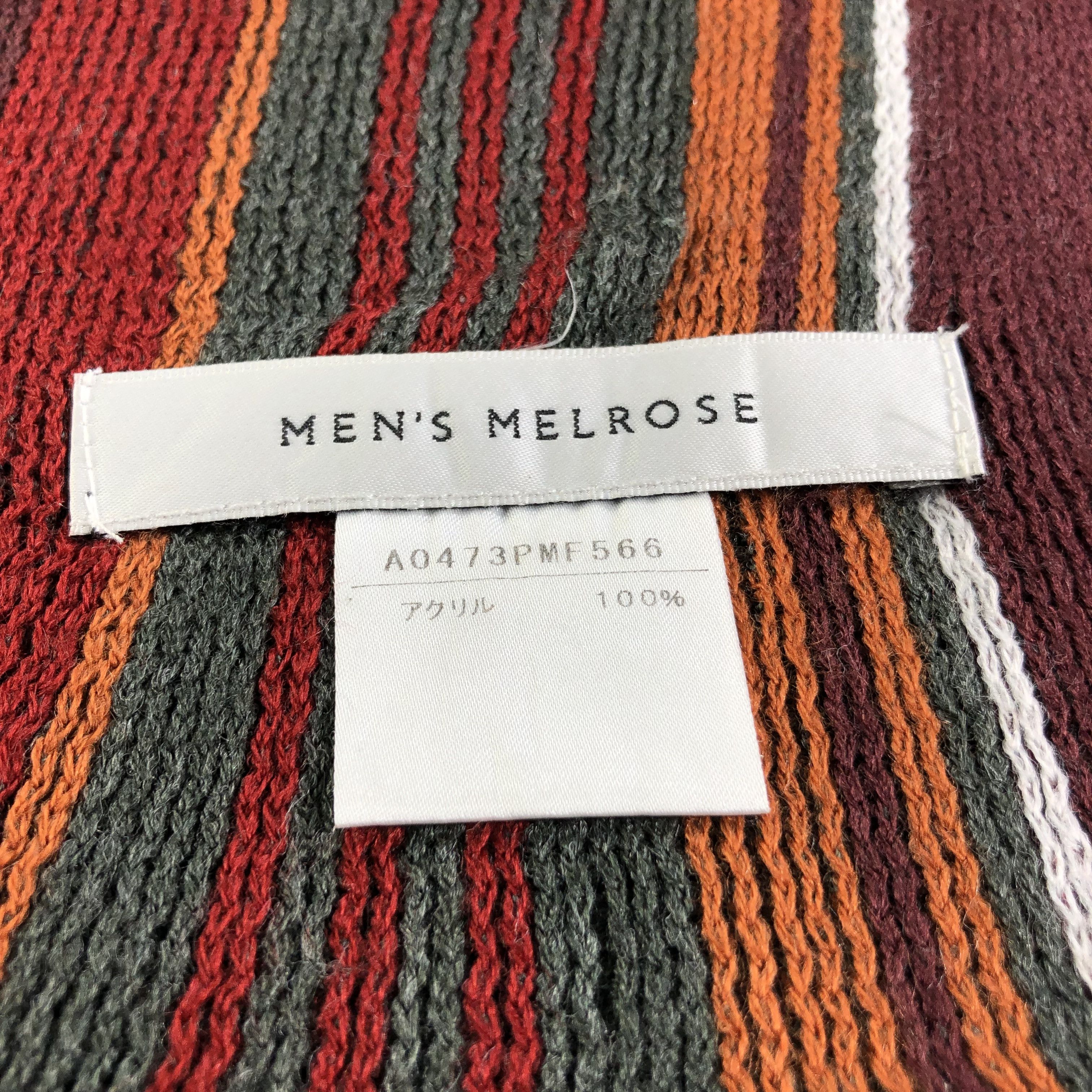 Melrose Men's Melrose Striped Scarf Muffler V1932 Size ONE SIZE - 5 Thumbnail
