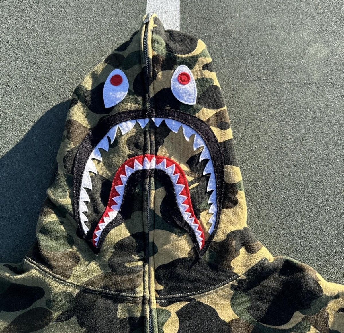 Bape A Bathing Ape Half Camo Full Zip Hoodie Size US XL / EU 56 / 4 - 2 Thumbnail