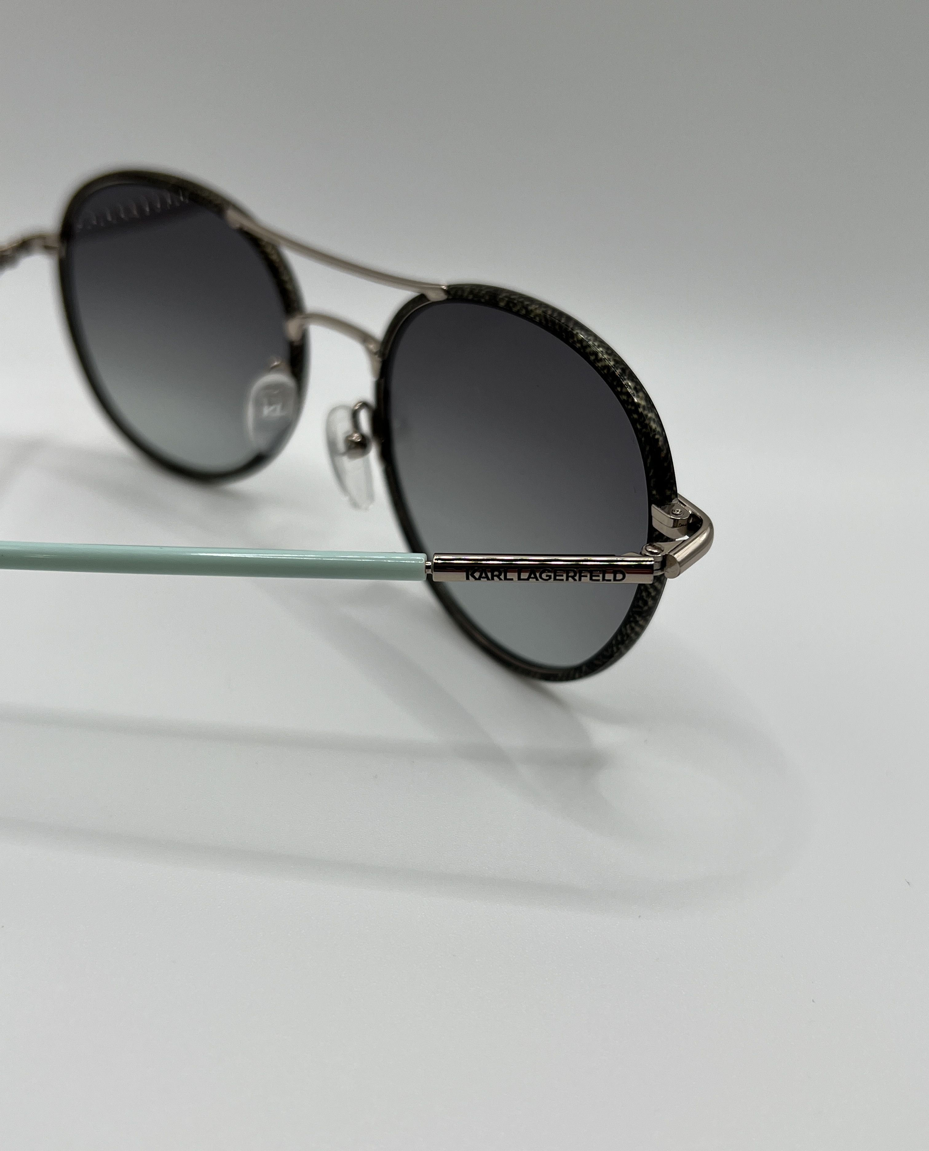 Karl Lagerfeld Karl Lagerfeld KL241S Round Sunglasses Mint Arms Size ONE SIZE - 6 Thumbnail