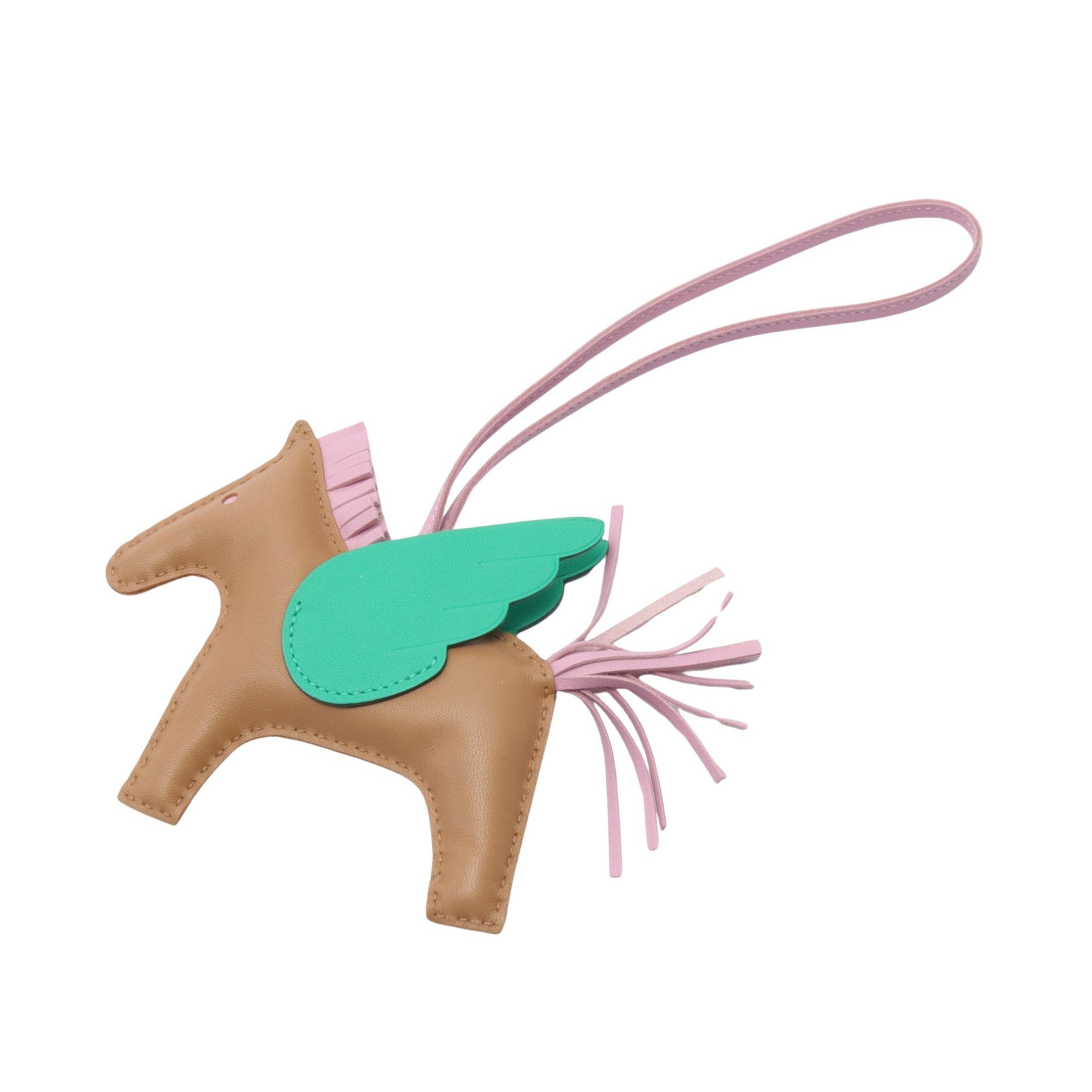 Hermes Hermes Rodeo Pegasus Mm Bag Charm Veau Swift Aagneau Light Brown Dusty Pink Green U Stamp Size ONE SIZE - 1 Thumbnail