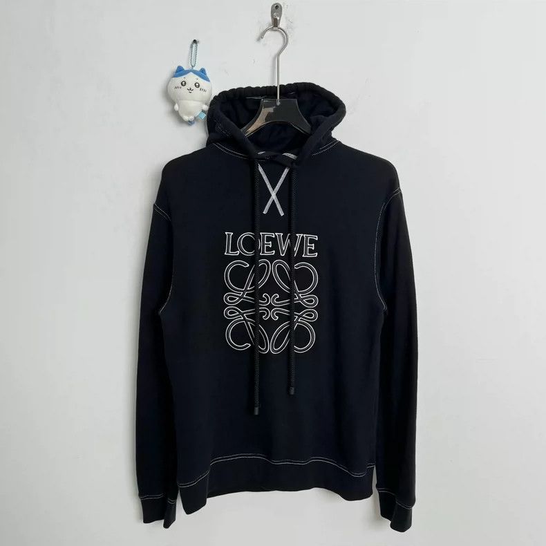 Loewe Loewe Black embroidered logo hoodie Size S / US 4 / IT 40 - 1 Thumbnail