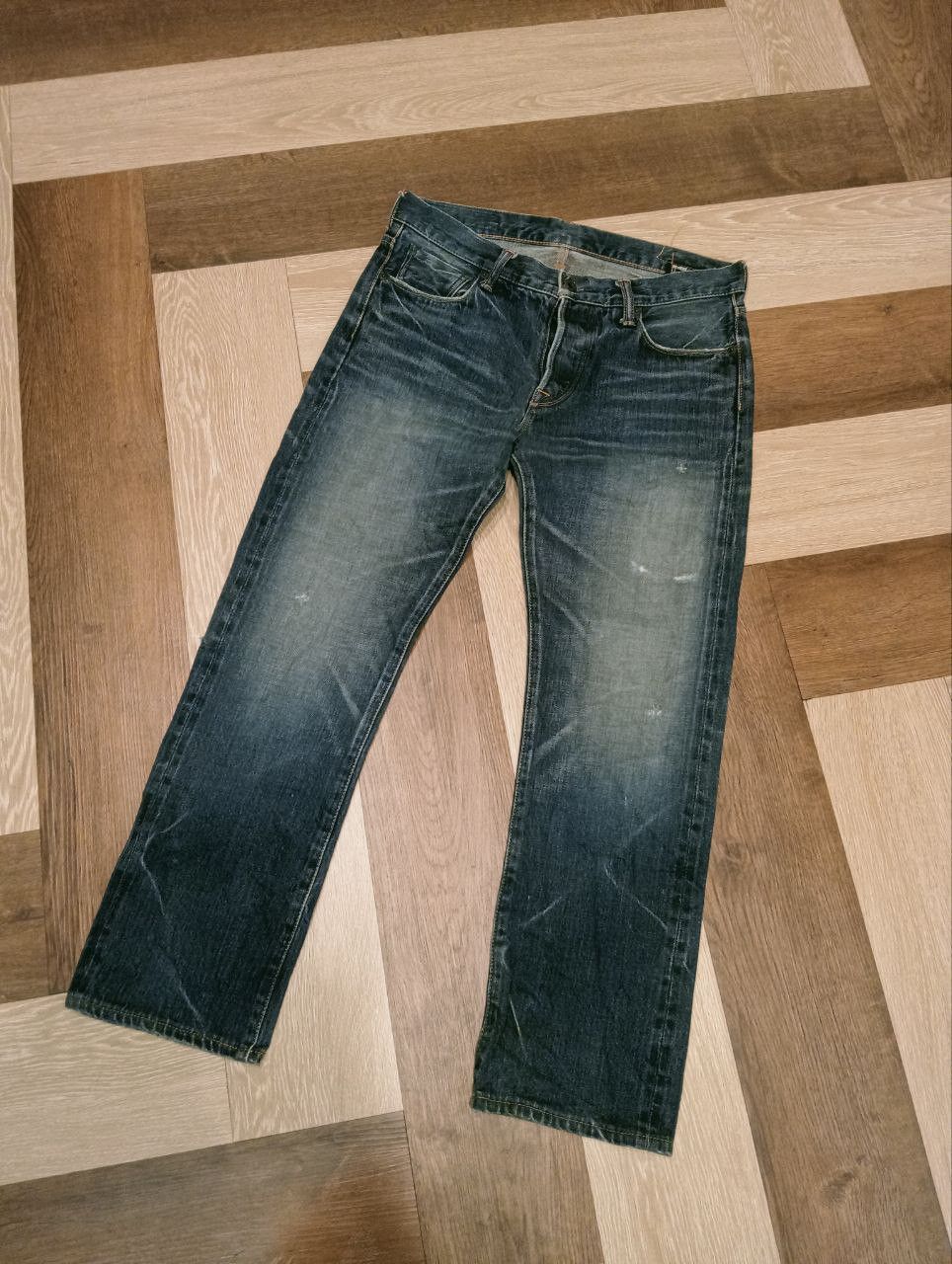 KURO JAPANESE KURO DIAMANTE SELVEDGE CROPPED JEANS Size US 33 - 2 Thumbnail
