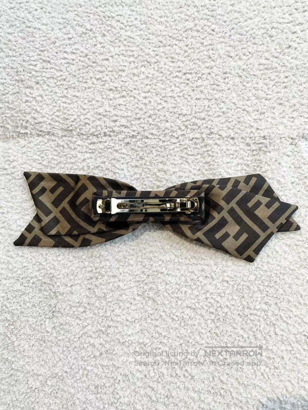 Fendi Fendi FF Monogram Fabric Hair Clip| Size ONE SIZE - 3 Thumbnail