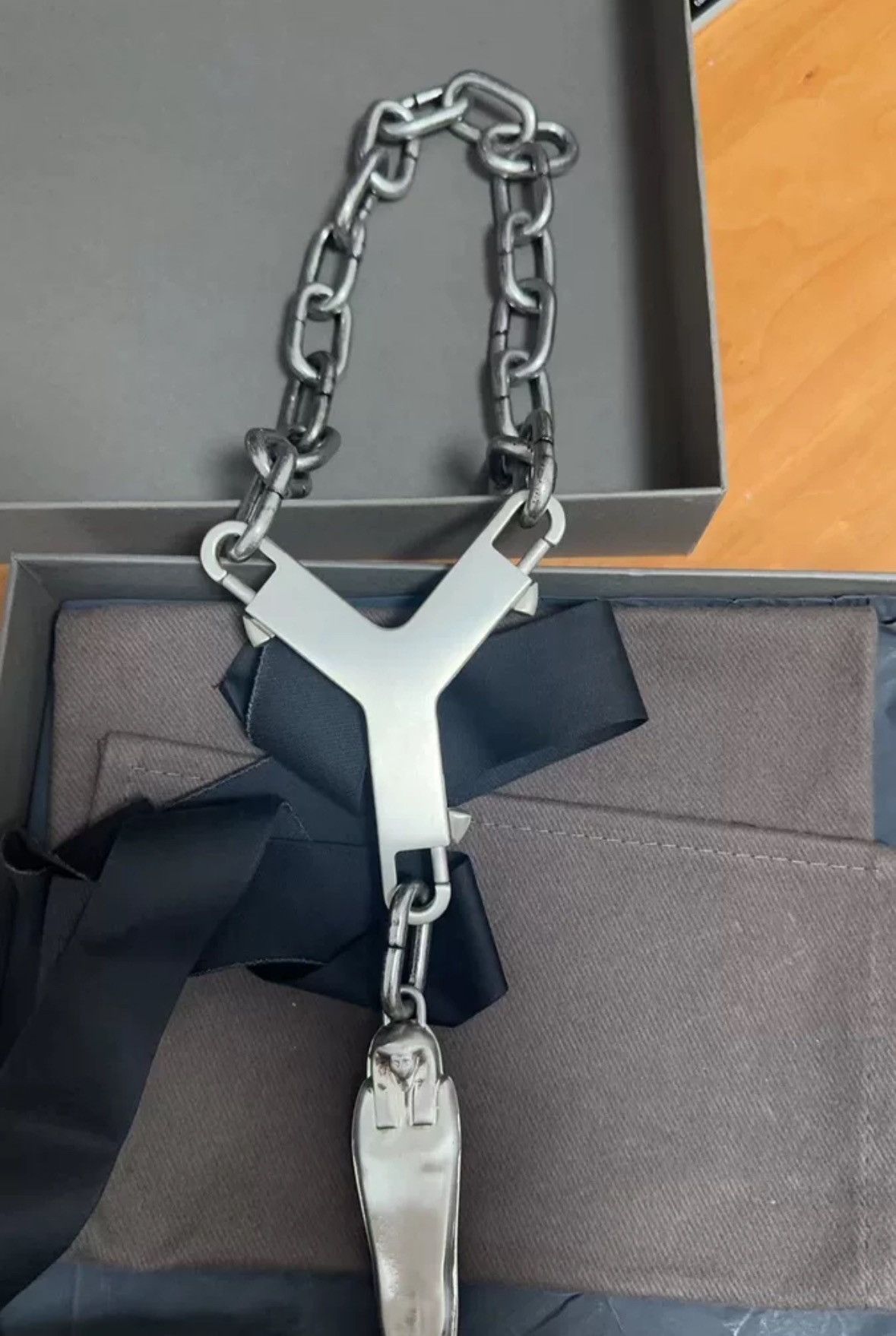 Rick Owens Rick Owens 22ss RR01B1407MET Necklace Coffin Necklace Size ONE SIZE - 4 Thumbnail