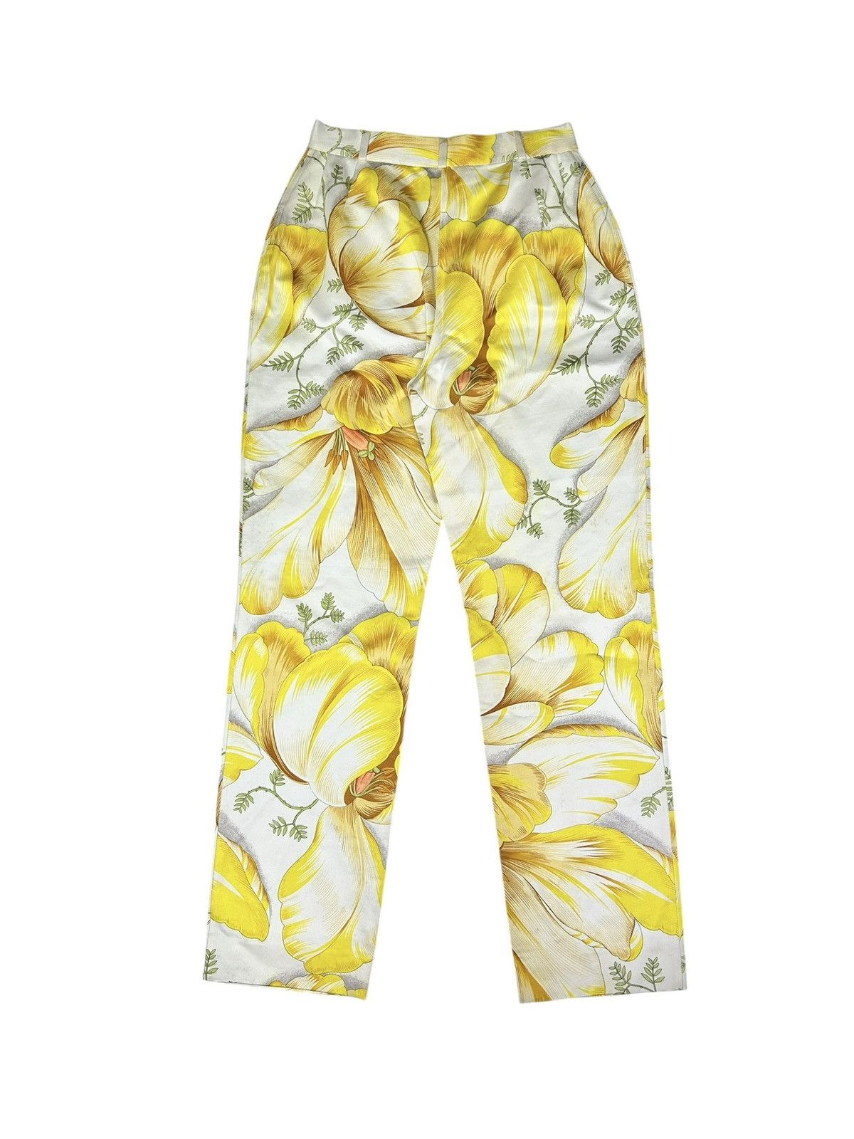 Salvatore Ferragamo 90s Floral Trousers Size 28" / US 6 / IT 42 - 5 Thumbnail