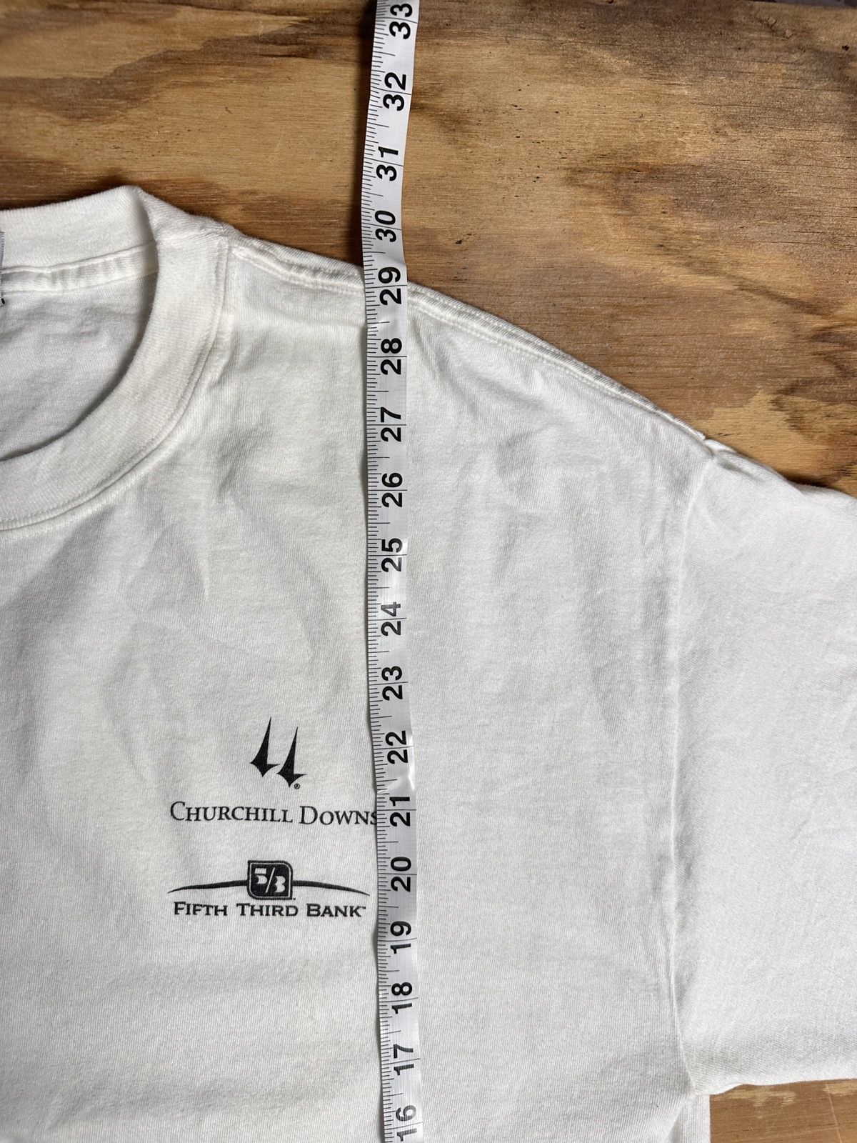 Designer White vintage Churchill Downs Horses racing tee Size US XL / EU 56 / 4 - 7 Thumbnail