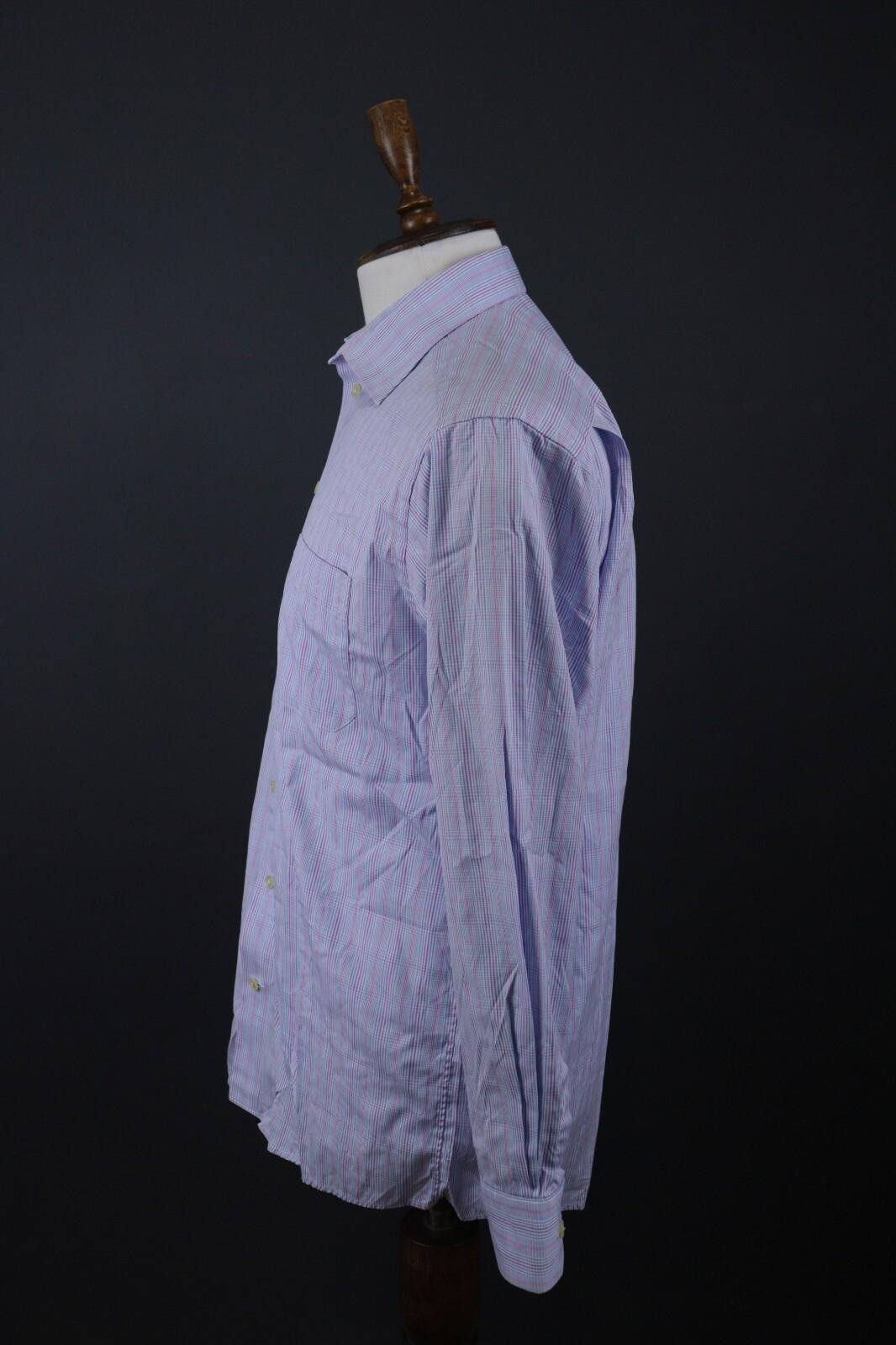 Eton Eton Classic Blue Check Button Down Shirt Size 40 / 15.5 Size US M / EU 48-50 / 2 - 5 Thumbnail