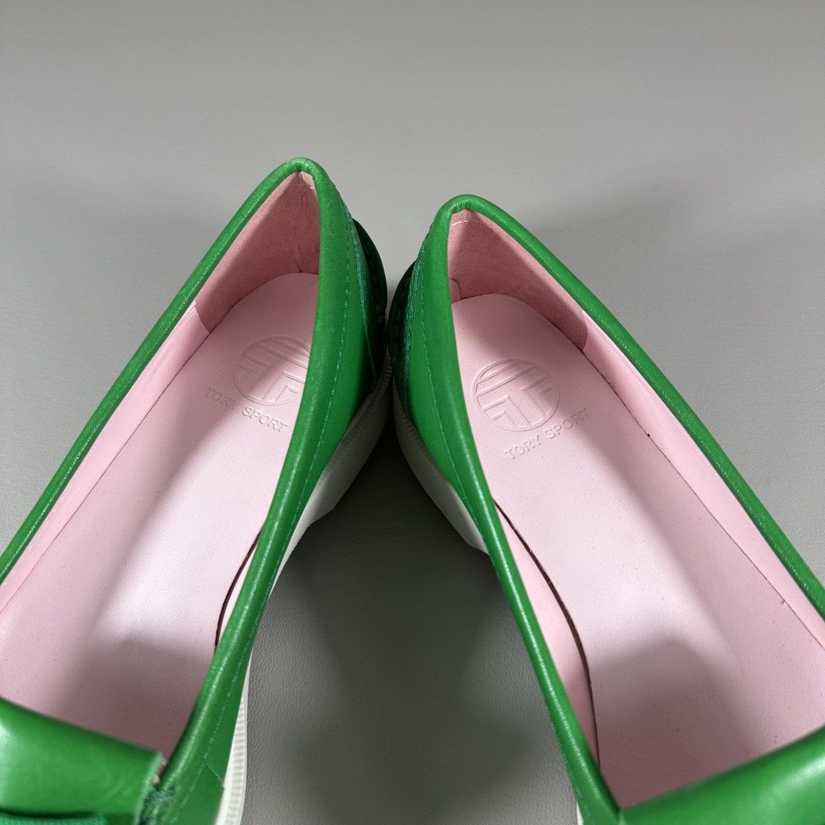 Tory Burch Tory Burch Sport Beaded Rabbit Court Green Mocs Size US 5.5 / IT 35.5 - 5 Thumbnail