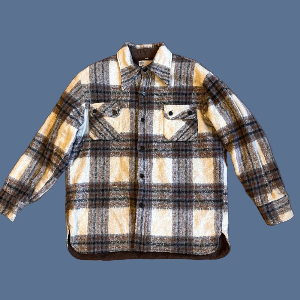Vintage VINTAGE Brewster Sportswear Plaid Wool Shirt Jacket Men’s 42 Lined Faux Fur Wool Chest 46 Bomber Jacket Casual Workwear Mens Size US XL / EU 56 / 4 - 1 Thumbnail