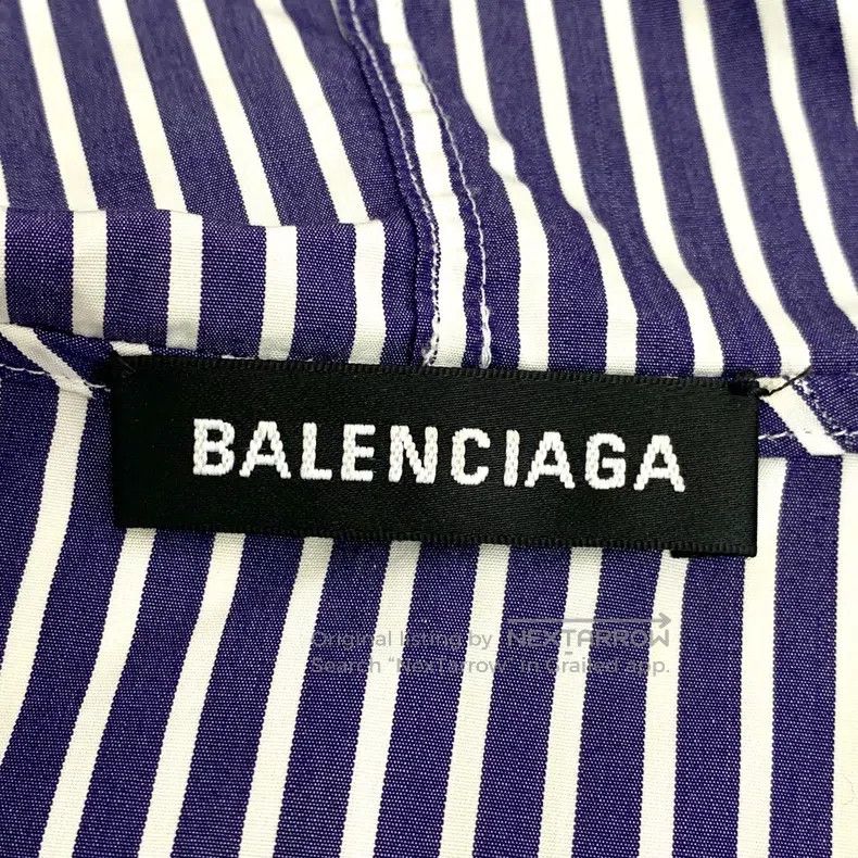 Balenciaga Balenciaga size 37 Blue Striped Cotton Hooded Long Sleeve Size US S / EU 44-46 / 1 - 5 Thumbnail