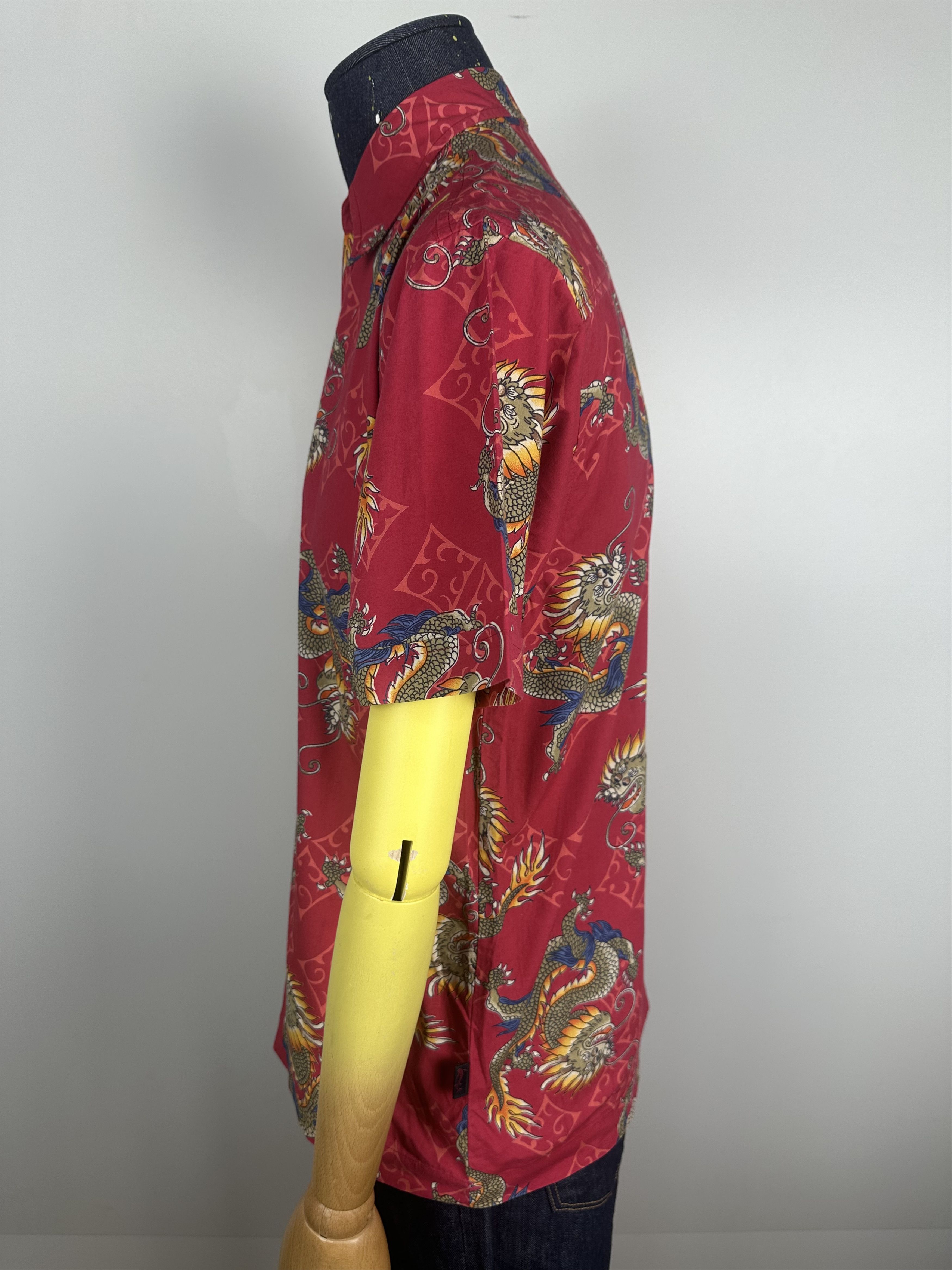 Vintage Dragon Vintage Button down 90s Unisex oversized blouse print Size US M / EU 48-50 / 2 - 5 Thumbnail