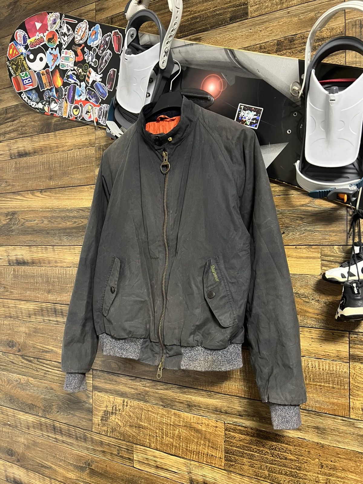 Barbour Barbour International Wax Cotton Bomber Jacket Lining Men L Size US L / EU 52-54 / 3 - 2 Thumbnail