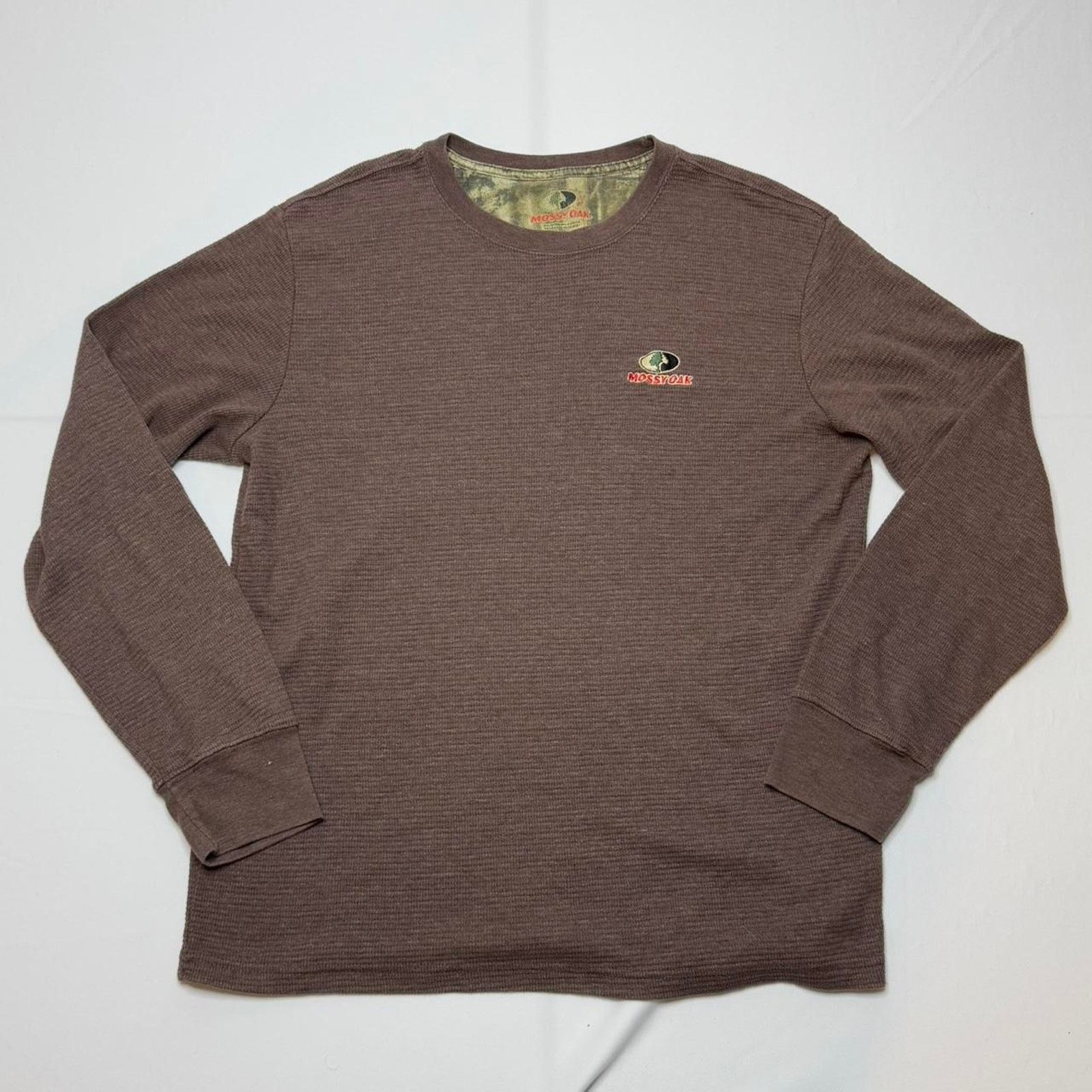 & Other Stories Mossy Oak Brown Waffle Thermal Shirt Camo Collar Men’s XL Size US XL / EU 56 / 4 - 1 Thumbnail