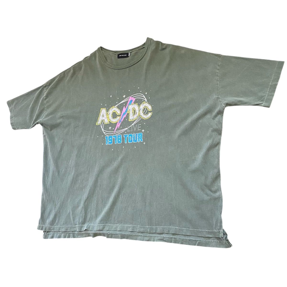 AC/DC AC/DC 1978 Tour Graphic Tee Green Oversized Rock Band Size US XXL / EU 58 / 5 - 3 Thumbnail