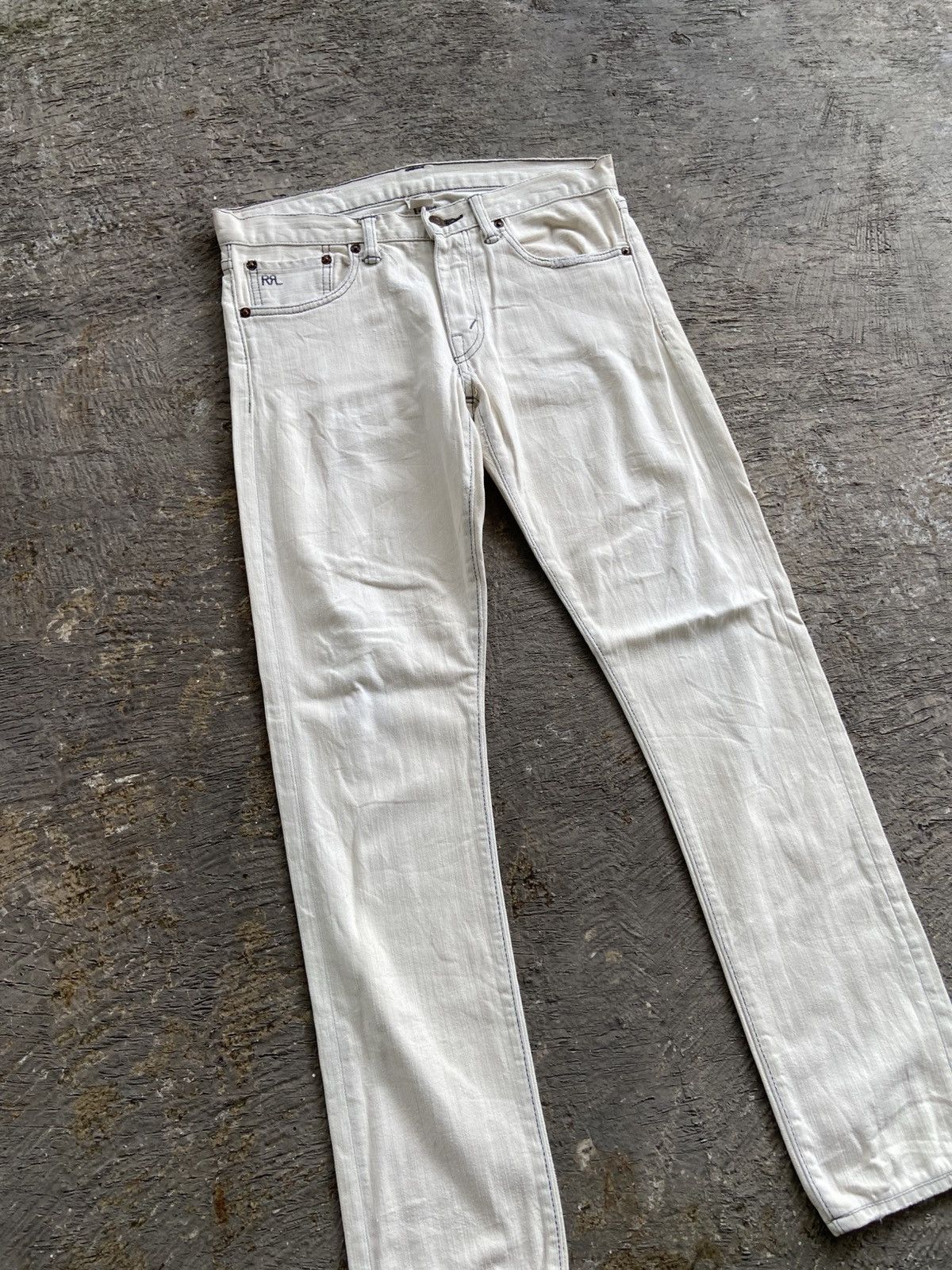 RRL Ralph Lauren 1990s RRL Ralph Lauren - Destressed Jeans Pants Size US 27 - 2 Thumbnail