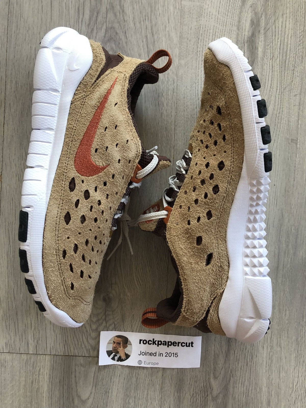 image of Nike Free Run Trail “Driftwood” Shoes in Dark Driftwood, Men's (Size 9.5)