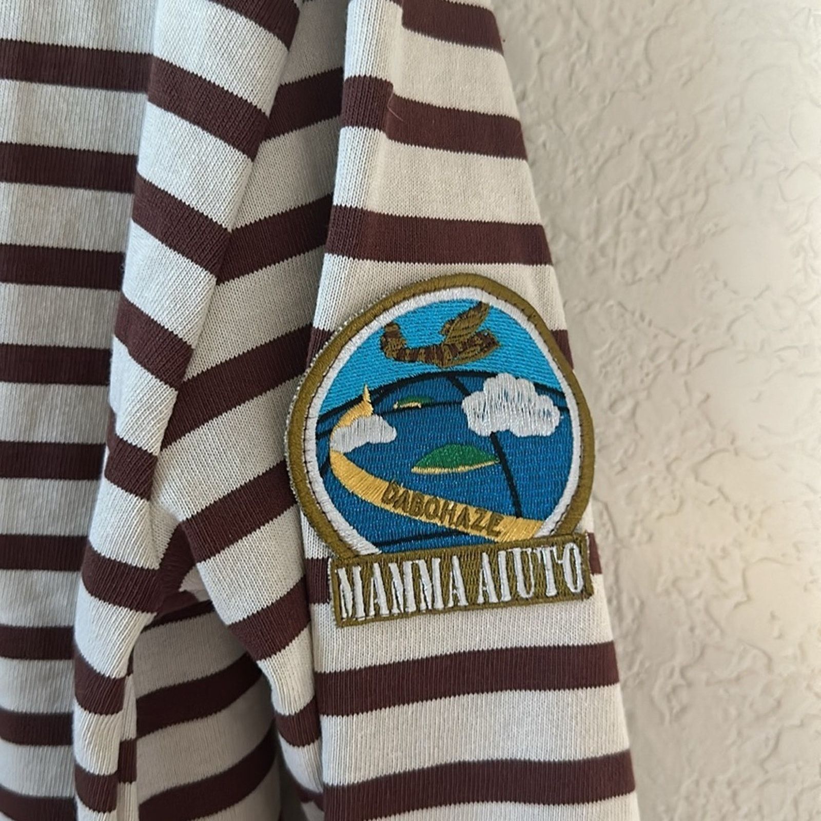 Macys MAM Studio Ghibli Striped Long Sleeve Tee Size L / US 10 / IT 46 - 3 Thumbnail