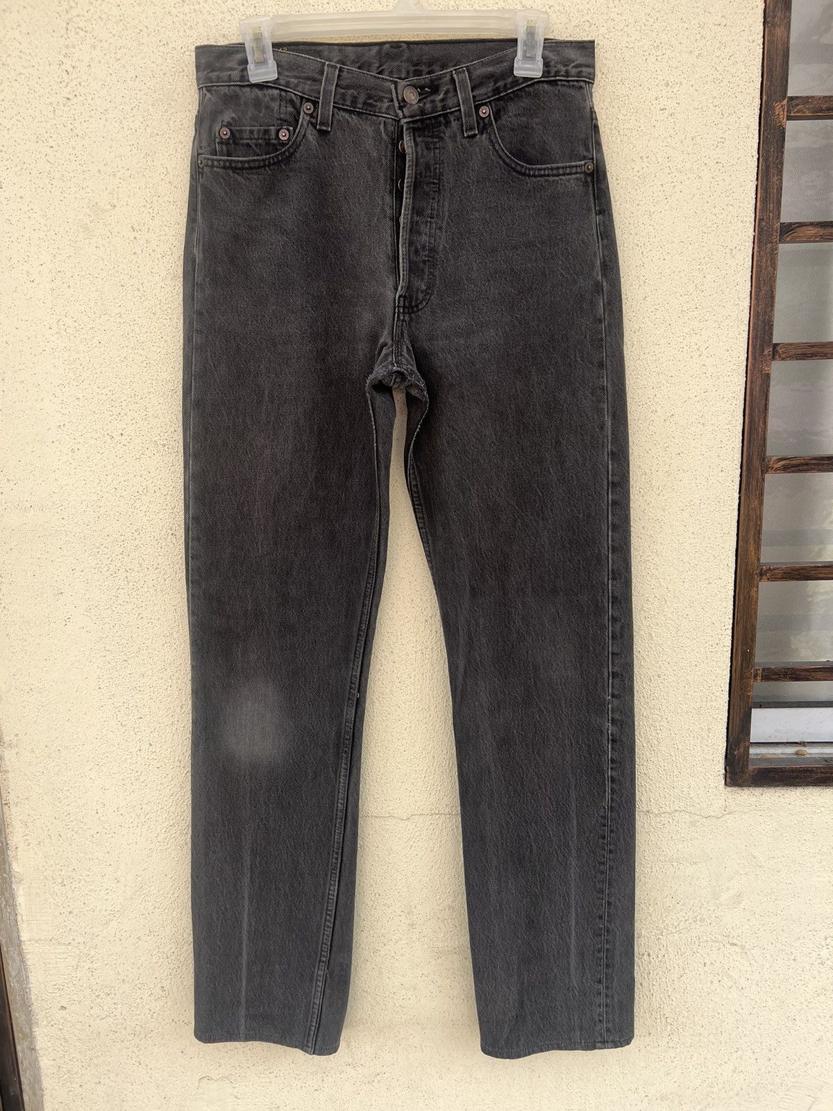 Levi's Vintage 80s Levi’s 501 Distressed Fade Black Denim Jeans Size US 30 / EU 46 - 6 Thumbnail