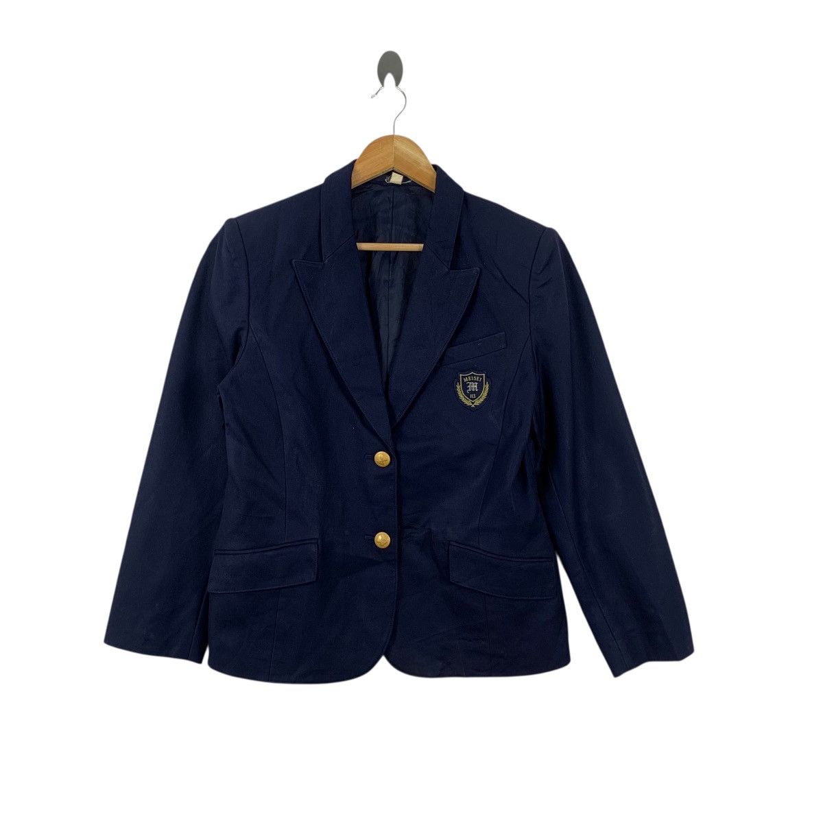 Hanae Mori Vintage HANAE MORI MEISEI Collection Gold Button Coat Blazer Size S / US 4 / IT 40 - 1 Thumbnail