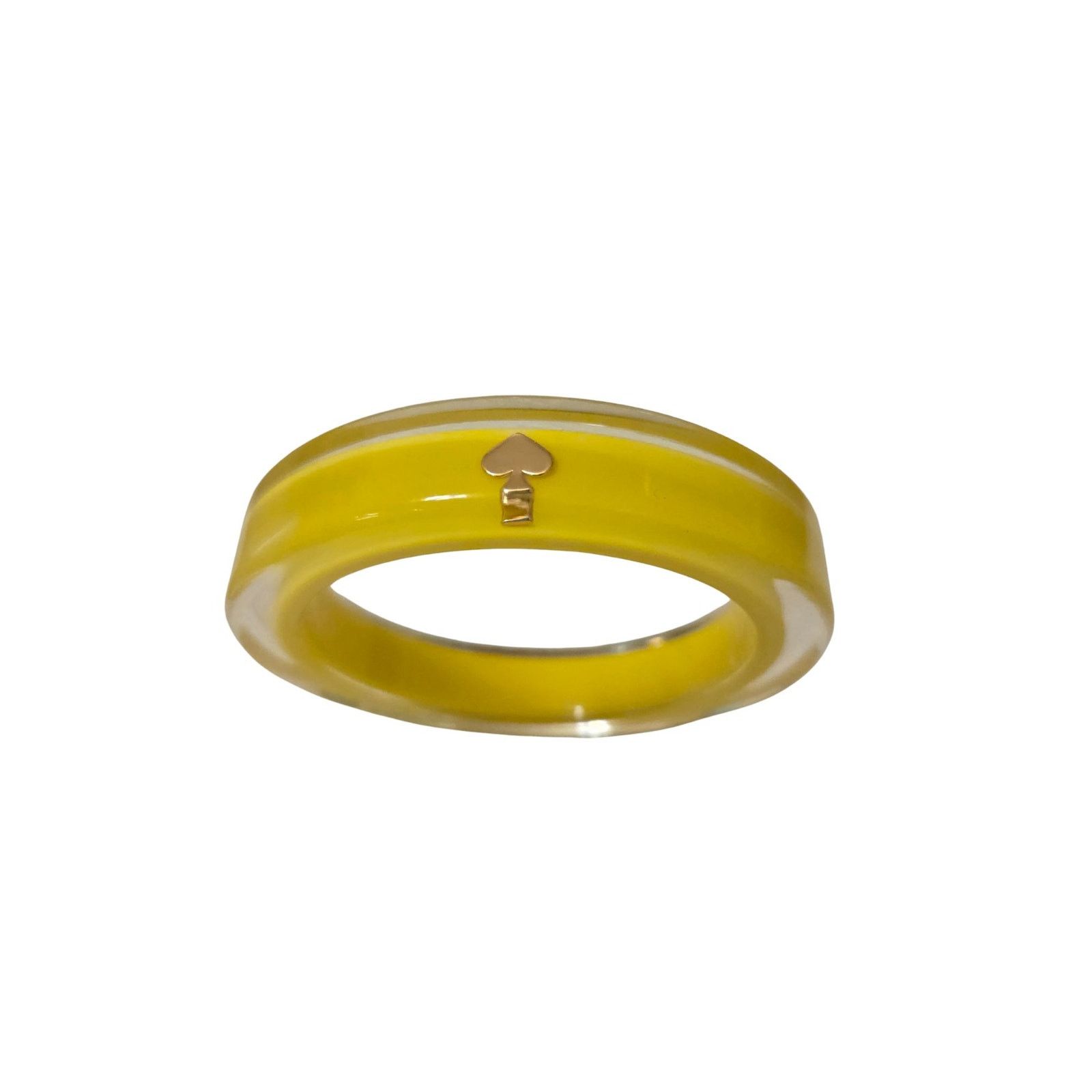 Kate Spade Kate Spade Yellow Acrylic Spade Bangle Bracelet Size ONE SIZE - 2 Thumbnail
