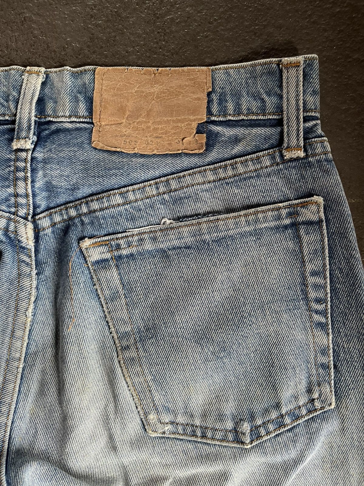Levi's Vintage Levi’s 80’s 505 Distressed Faded Blue Size US 30 / EU 46 - 9 Thumbnail