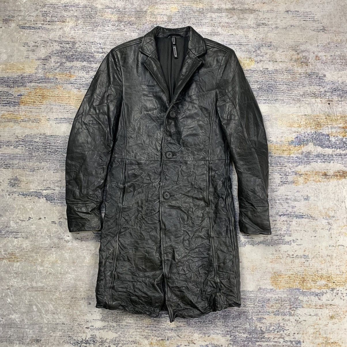 CAROL CHRISTIAN POELL X GUIDI RIP VAN WINKLE AW 2012 WRINKLE COAT HORSE LEATHER JACKET