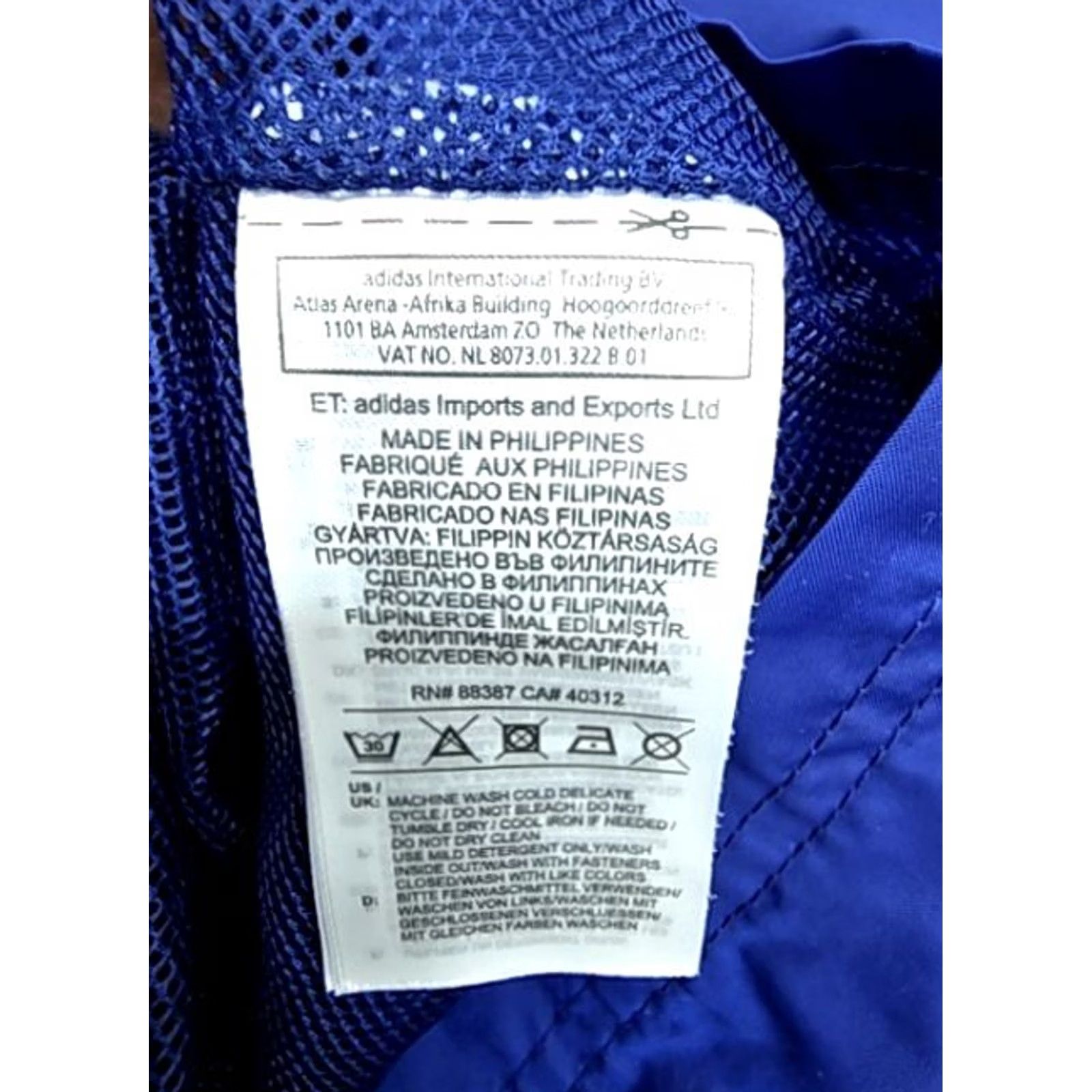 Adidas Adidas Men's M Blue Golf Rain Jacket Water-Resistant Full-Zip Hood Size US M / EU 48-50 / 2 - 4 Thumbnail