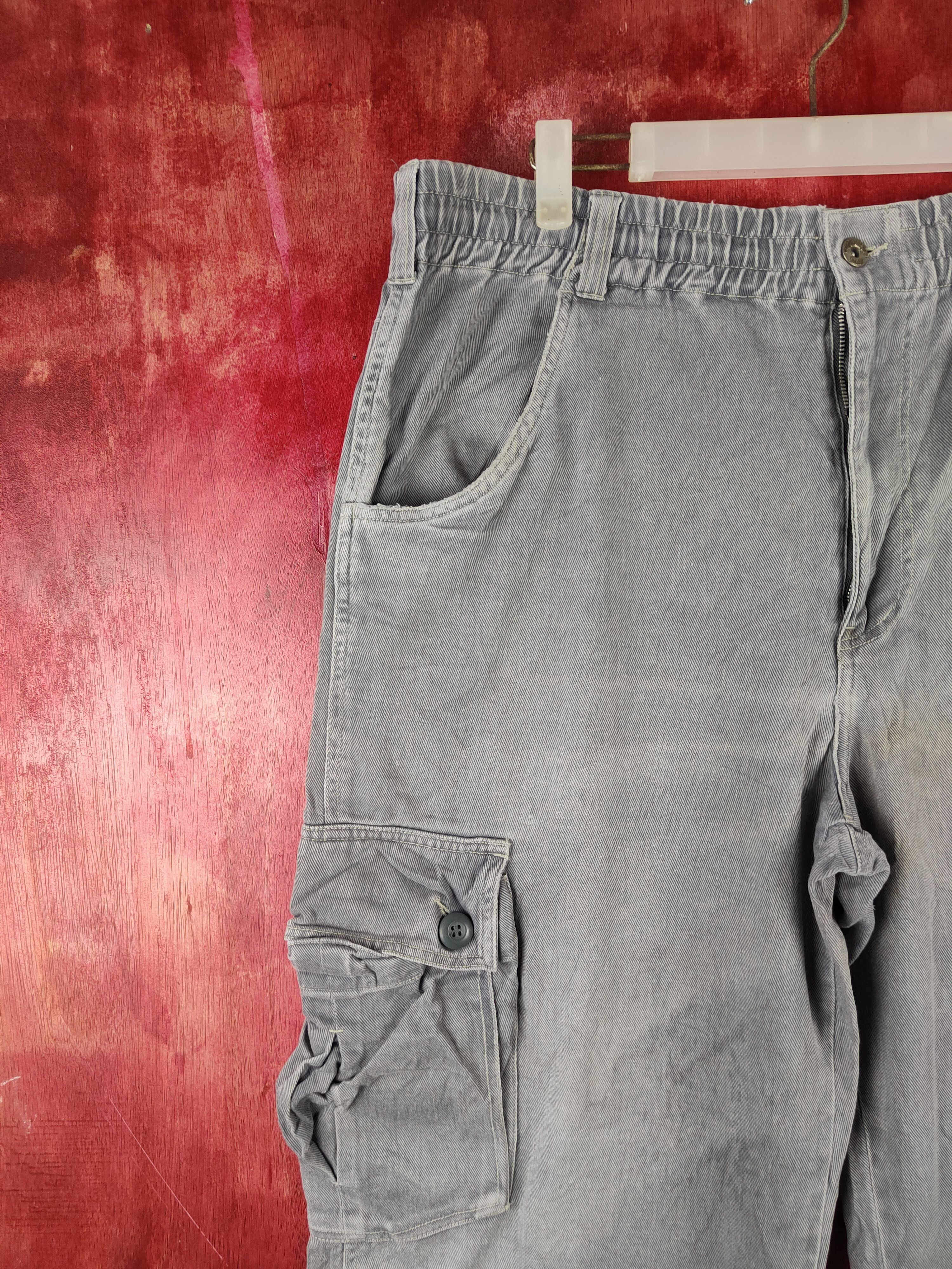 Japanese Brand Raton Laveur Blue Faded Distressed Cargo Pants N#S006 Size US 40 / EU 56 - 3 Thumbnail