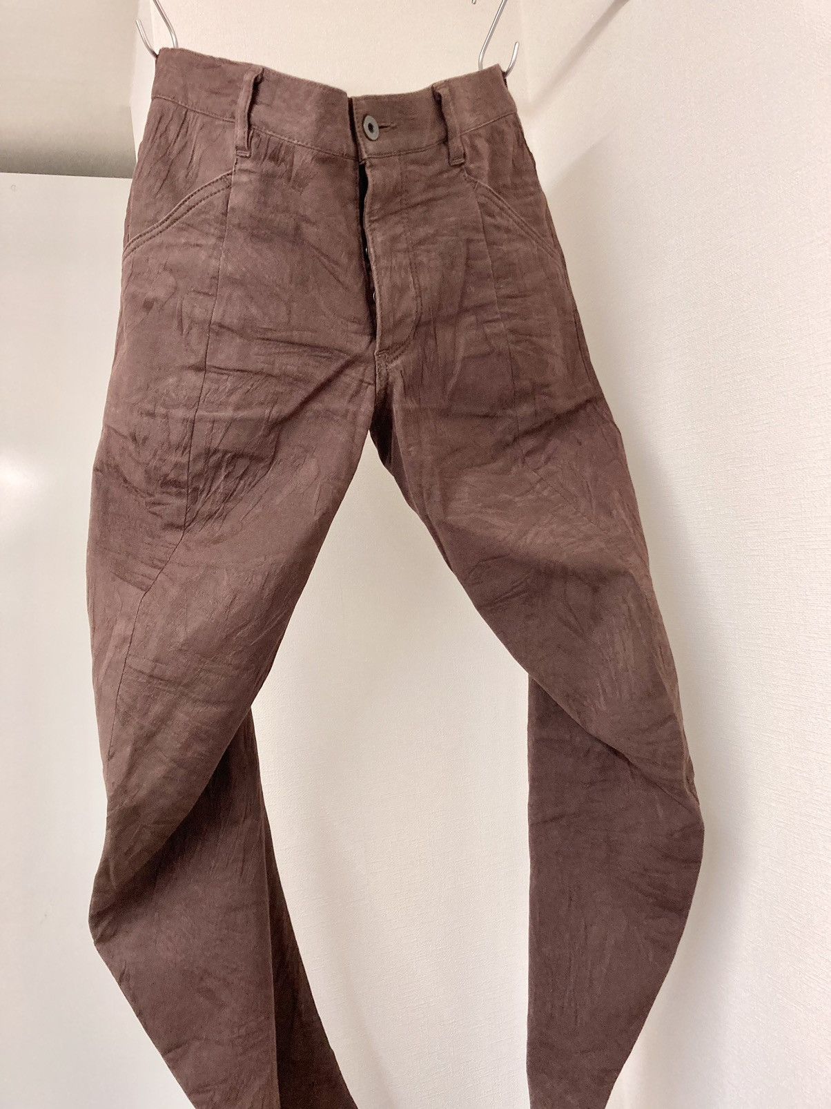 Kazuyuki Kumagai Attachment KAZUYUKI KUMAGAI ATTACHMENT Jtype Curved woven stretch pants Size US 30 / EU 46 - 7 Thumbnail