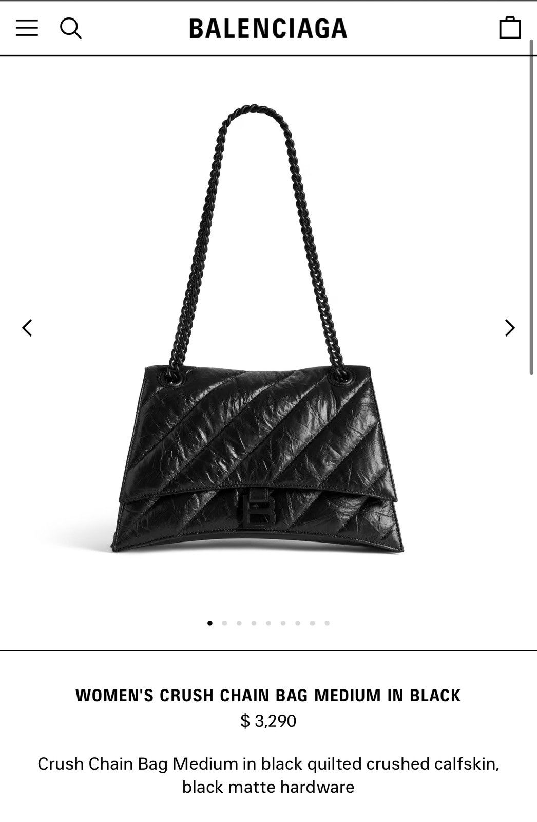 Balenciaga BALENCIAGA Crush Chain Bag Medium Size ONE SIZE - 12 Thumbnail