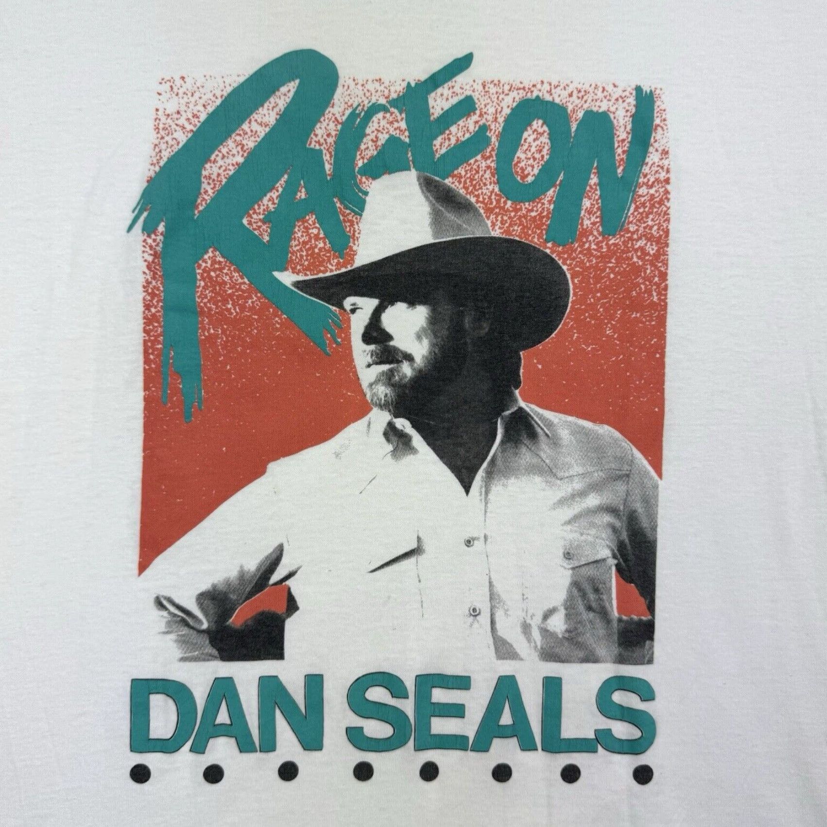 Vintage VINTAGE Dan Seals T-Shirt Adult Large White 90s Country Music Band Tee Screen Stars 80s Mens USA Size US L / EU 52-54 / 3 - 2 Thumbnail
