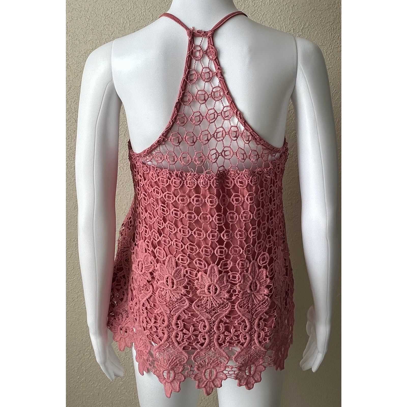 Other Rebellion Again | Women’s Crochet Knit Tank Top | Small Size S / US 4 / IT 40 - 2 Thumbnail