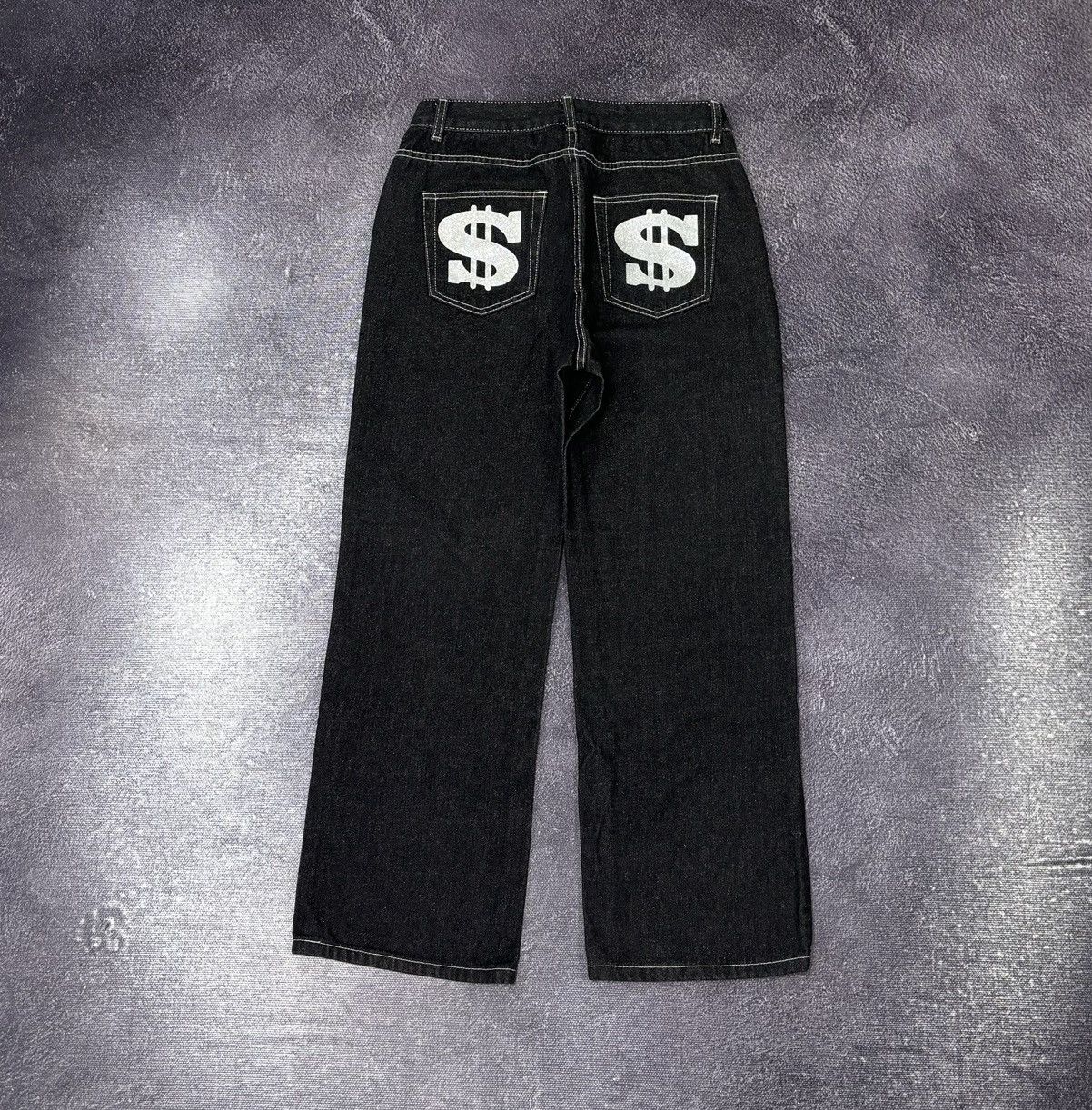 Vintage Vintage Skategang Fuck Hip Hop Y2K Black Rap Baggy Jeans Size US 30 / EU 46 - 2 Thumbnail