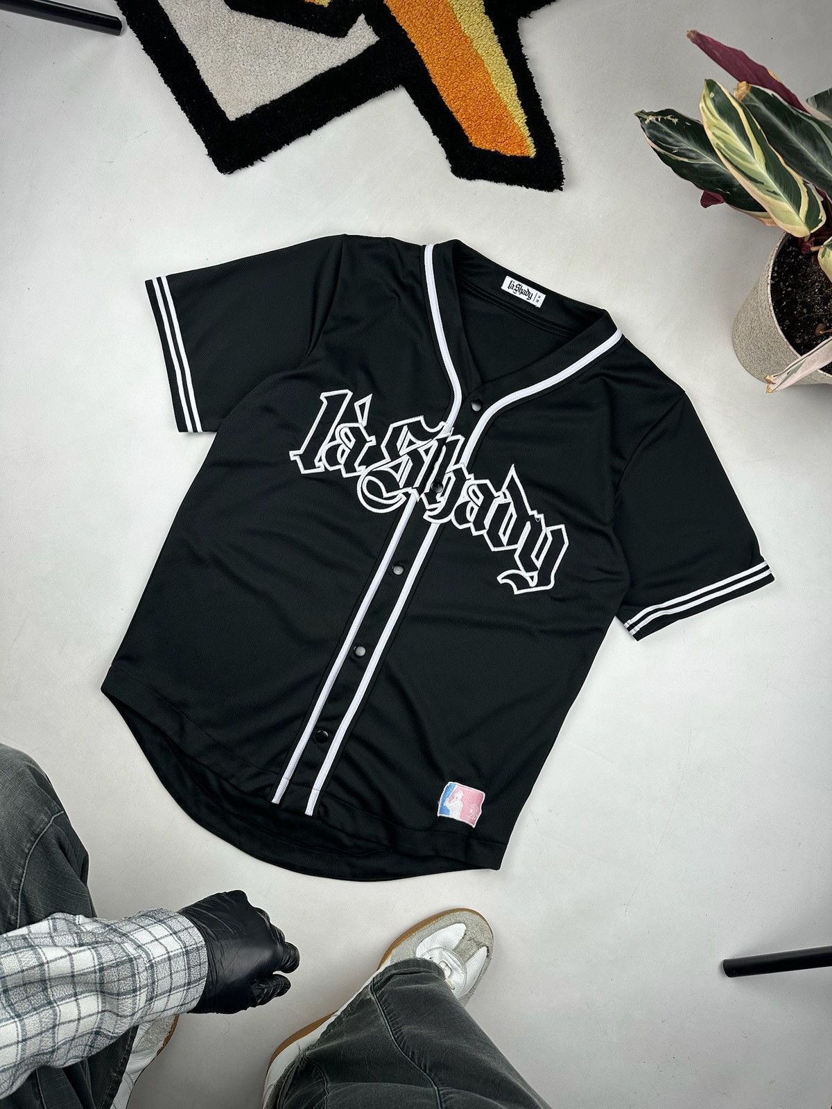 Eminem × Rap Tees × Vintage Vintage Eminem La Shady MLB Jersey Shirt Size US M / EU 48-50 / 2 - 1 Thumbnail