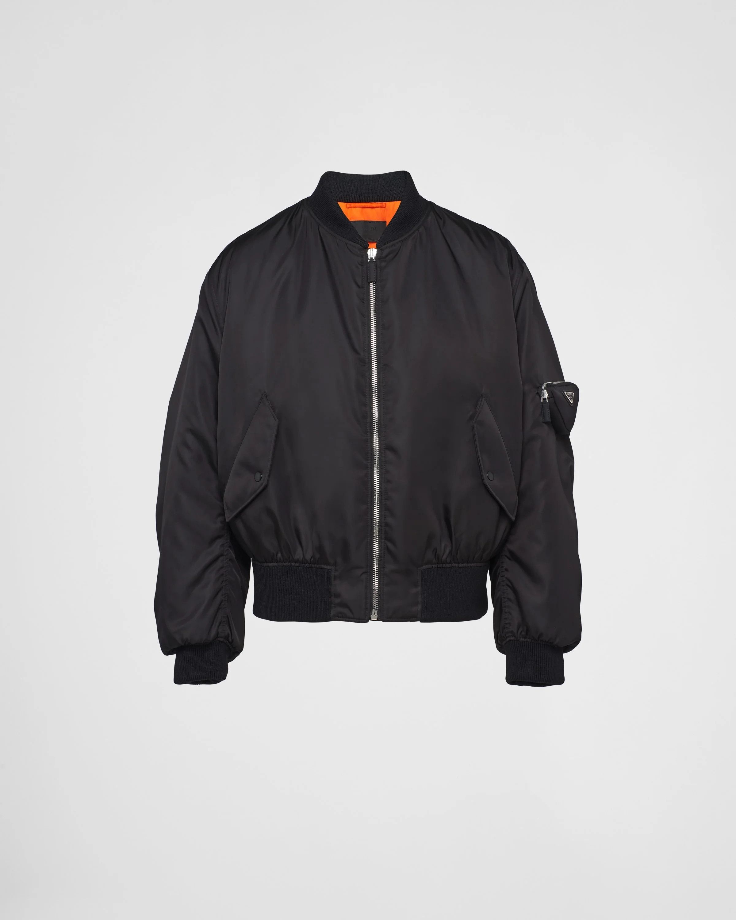 Prada Re-Nylon bomber jacket in black Size US XS / EU 42 / 0 - 1 Thumbnail