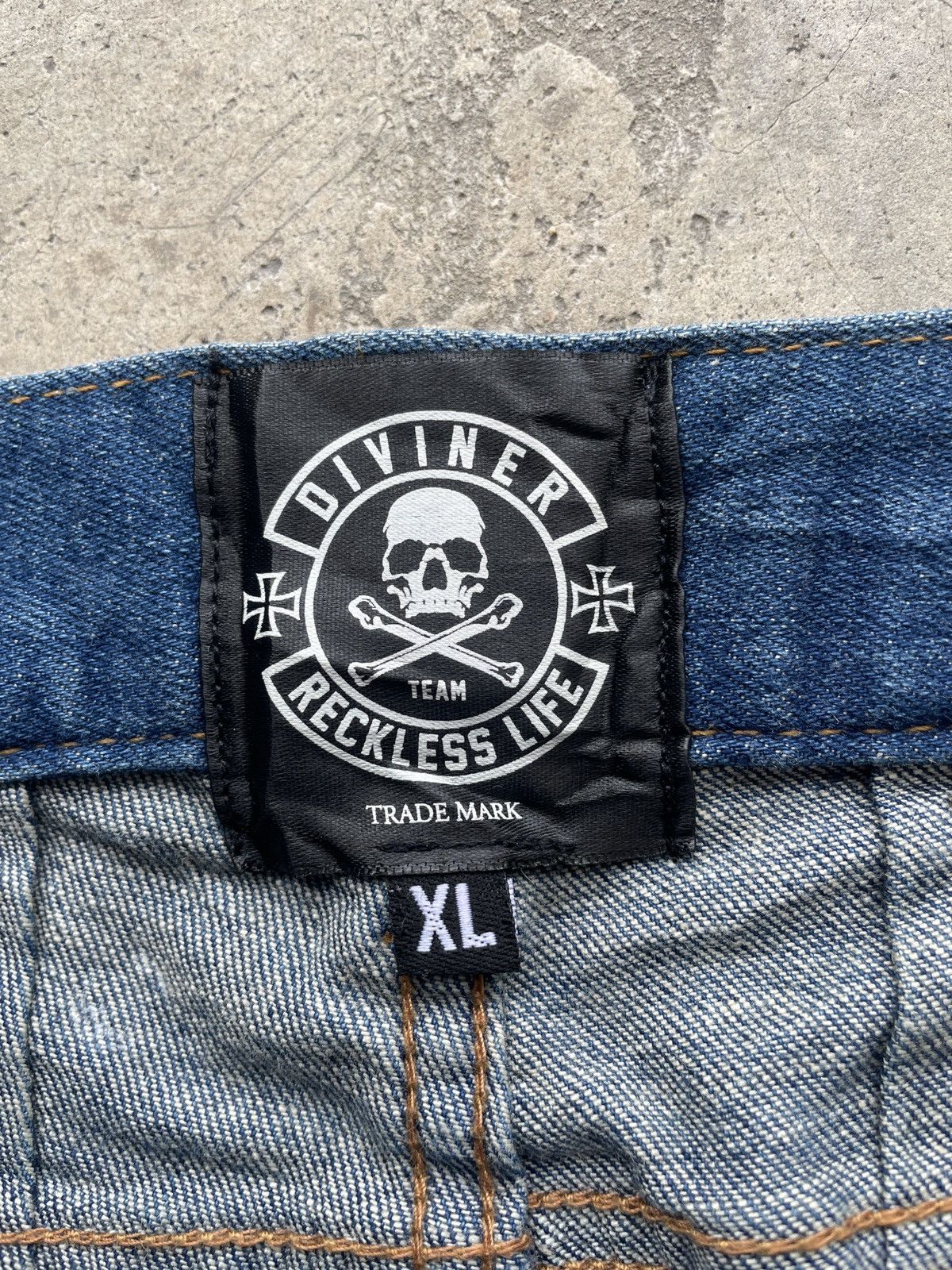 Japanese Brand Vintage Diviner Reckless Life Distressed Jeans Ripped Pants Size US 34 / EU 50 - 6 Thumbnail